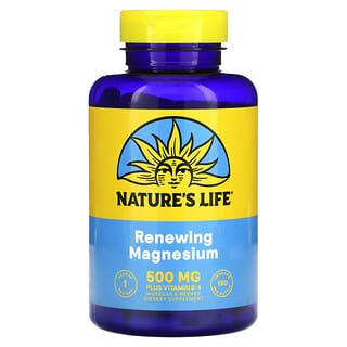 Renew with Nature's Life Magnesium Supplement, 180 VegCaps, 500mg