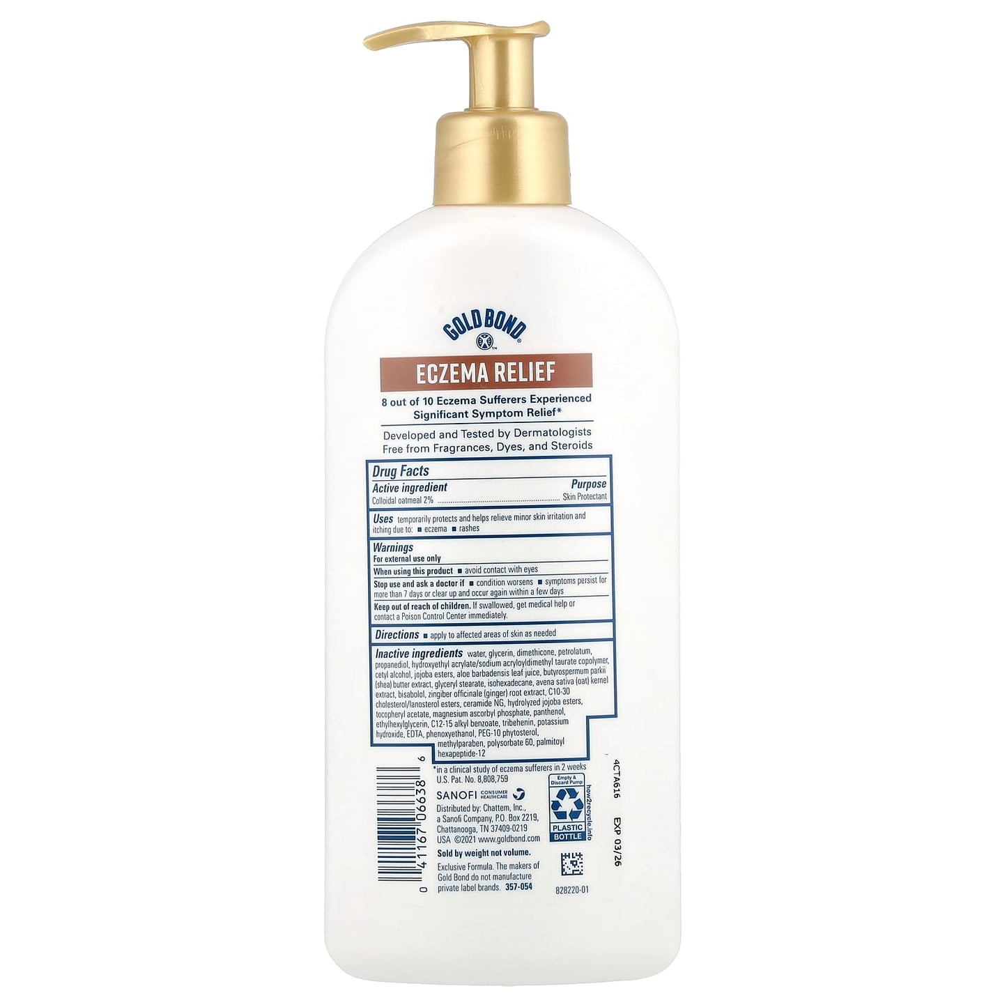 Gold Bond Eczema Relief Skin Protectant Lotion, 14 oz (396 g) - Image 2