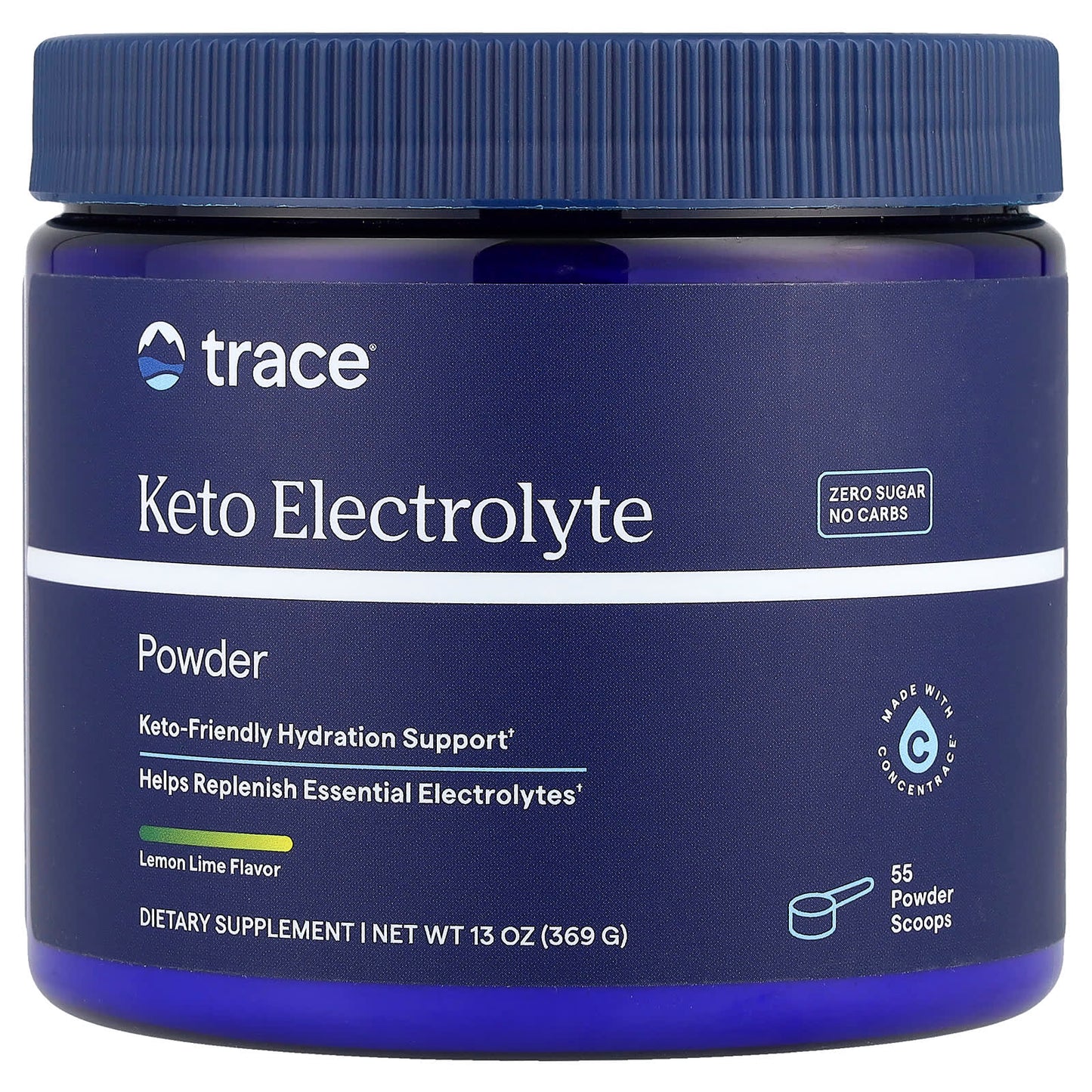 Trace, Keto Electrolyte Powder, Lemon Lime, 13 oz (369 g) - Image 1