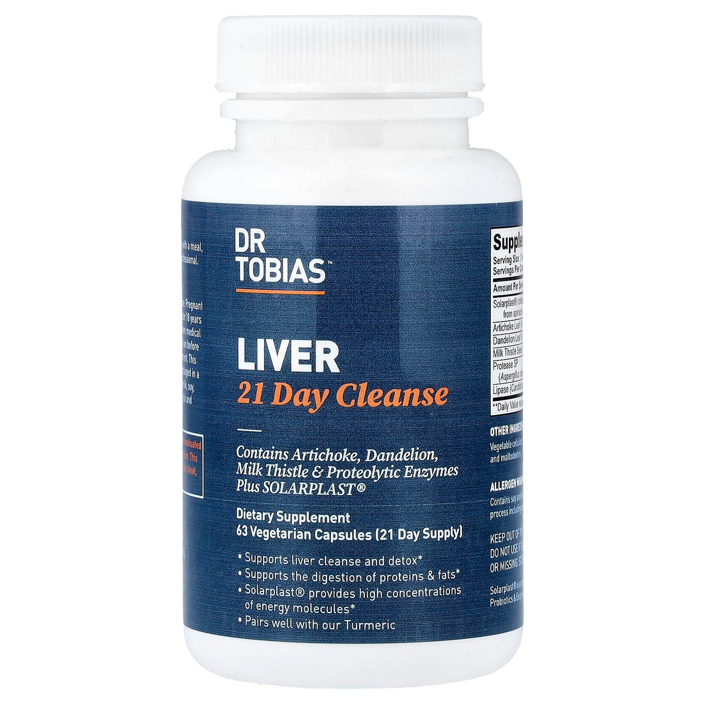 Dr. Tobias 21 Day Liver Cleanse & Detox - 63 Vegetarian Capsules - Image 1