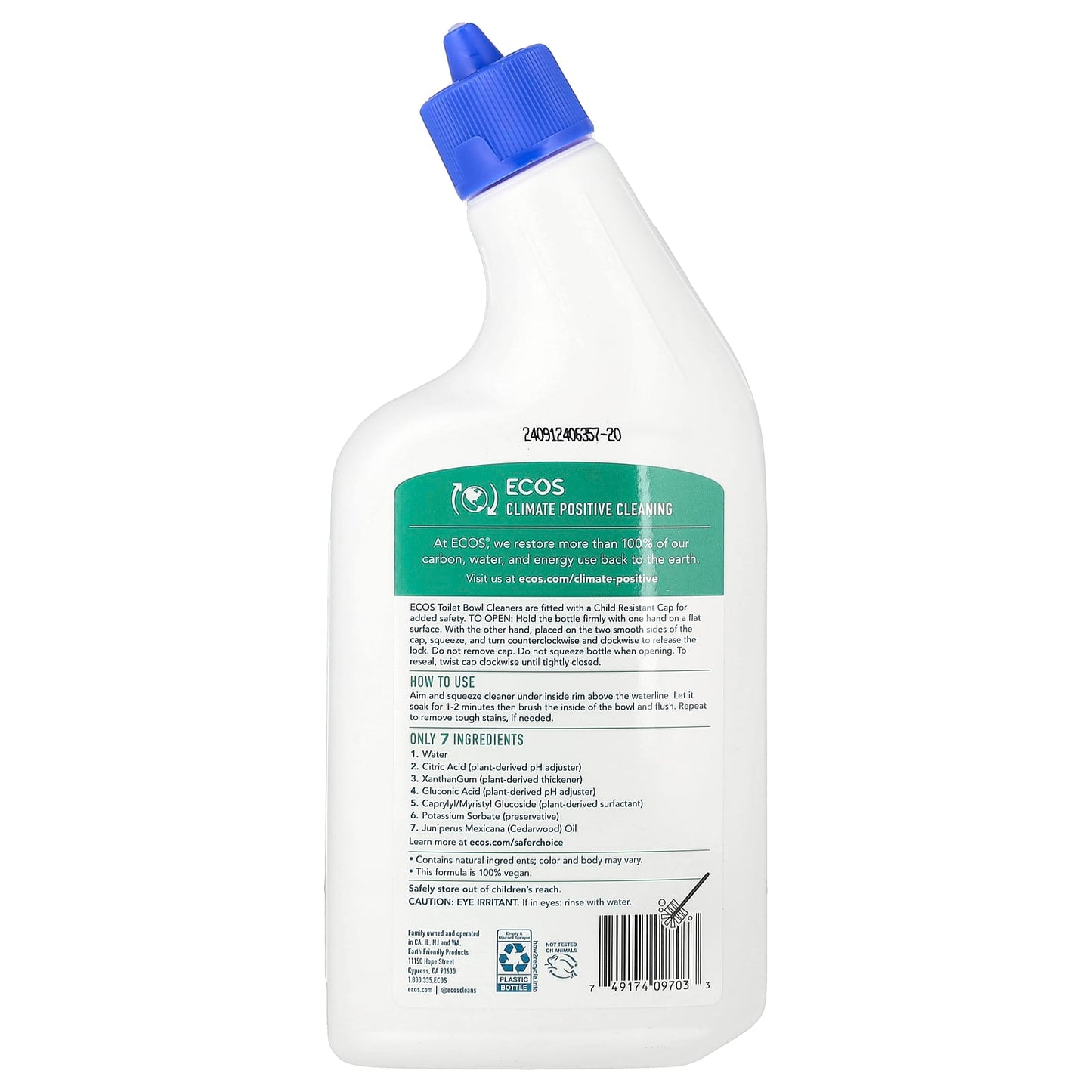 Eco-Friendly Toilet Bowl Cleaner | Cedar Scent | 24 fl oz | Non-Toxic - Image 2