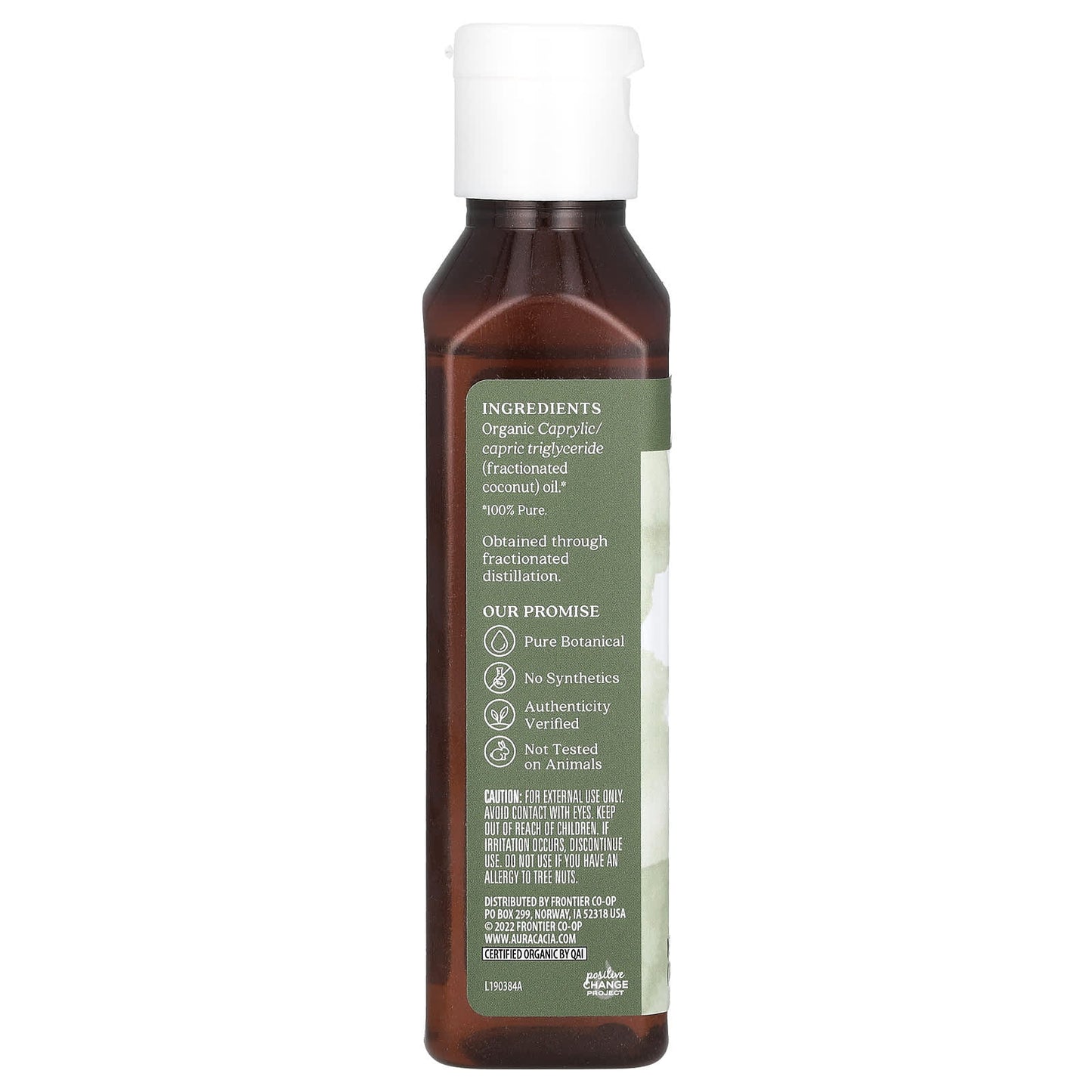Organic Coconut Oil for Skin & Hair Care by Aura Cacia (4 fl oz, 118 ml) - Image 2