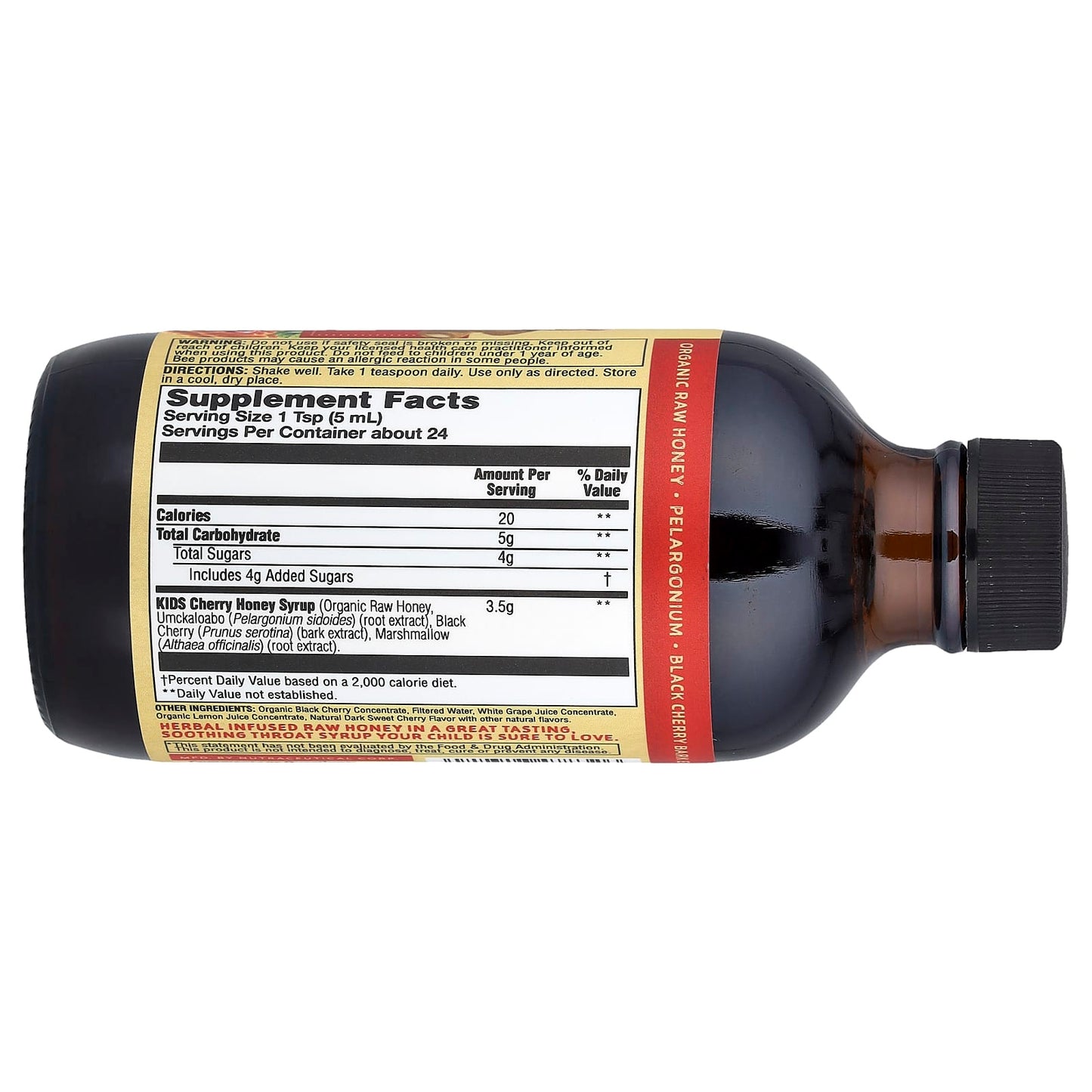 Zand, For Kids, Soothing Throat Syrup, Cherry & Honey , 4 fl oz (118 ml) - Image 2