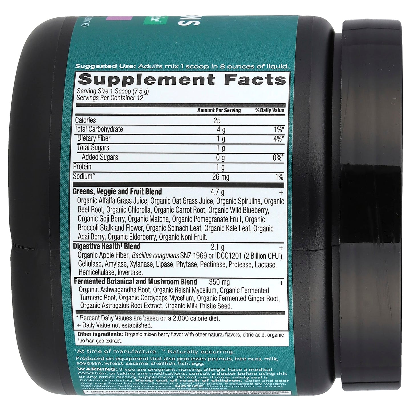 Ancient Nutrition Organic SuperGreens Berry Dietary Supplement - Image 2