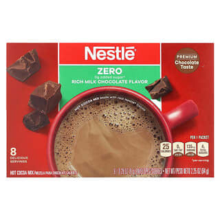 Rich Milk Chocolate Hot Cocoa Mix by Nestle, 8 Envelopes, Zero Sugar