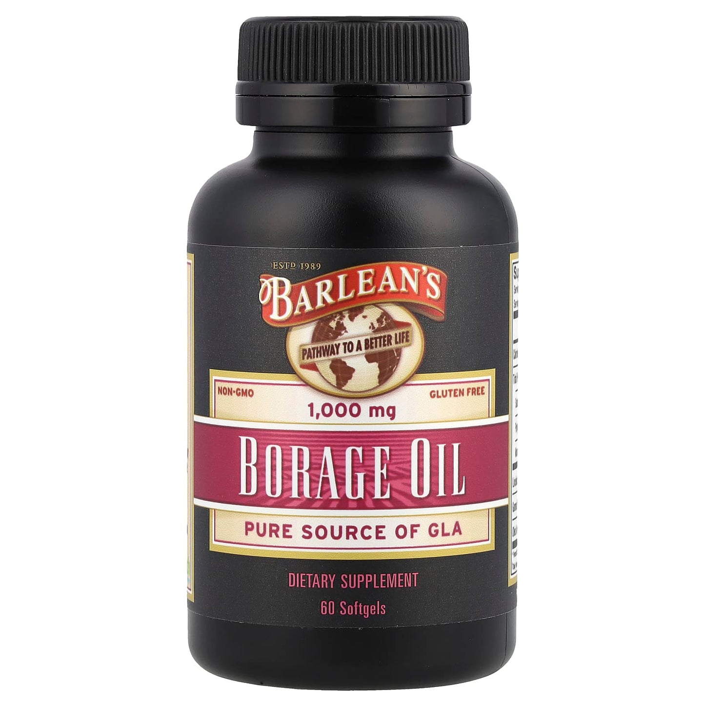 Barlean's Borage Oil Supplement for Omega-6 Balance - Image 1