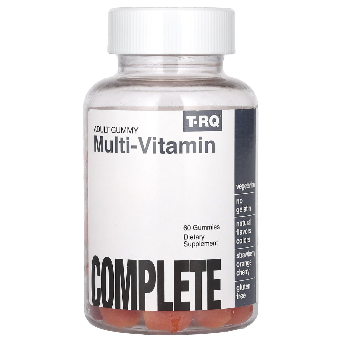 T-RQ, Adult Gummy, Multi-Vitamin Complete, Strawberry Orange Cherry, 60 Gummies - Image 1