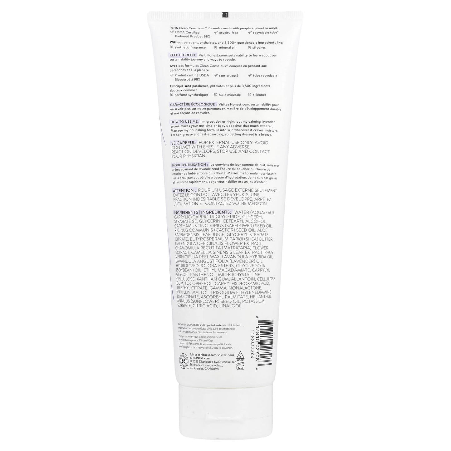 The Honest Company, Calm Face + Body Lotion, Lavender, 8.5 fl oz (250 ml) - Image 2