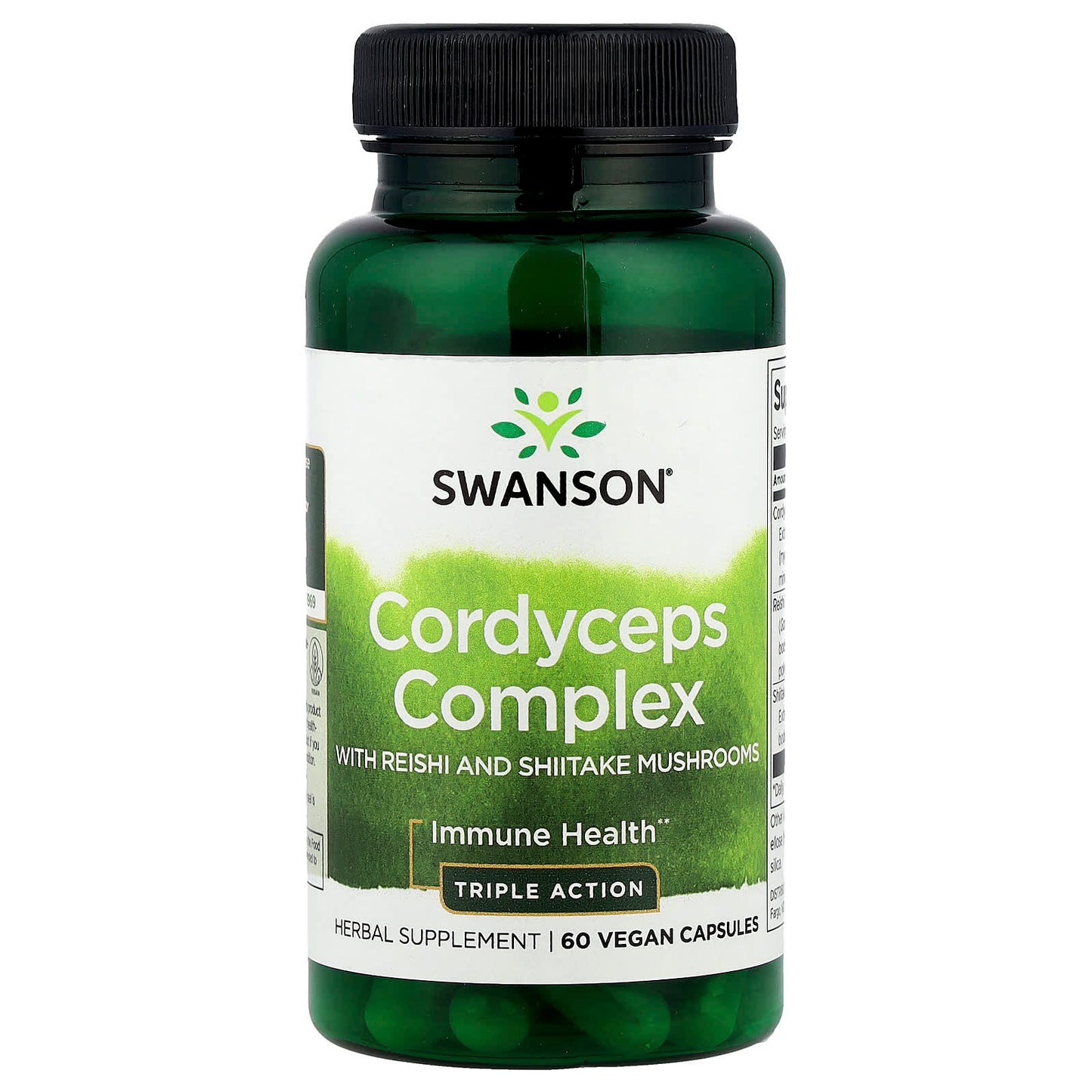Swanson, Cordyceps Complex with Reishi and Shiitake Mushrooms, 60 Vegan Capsules - Image 1