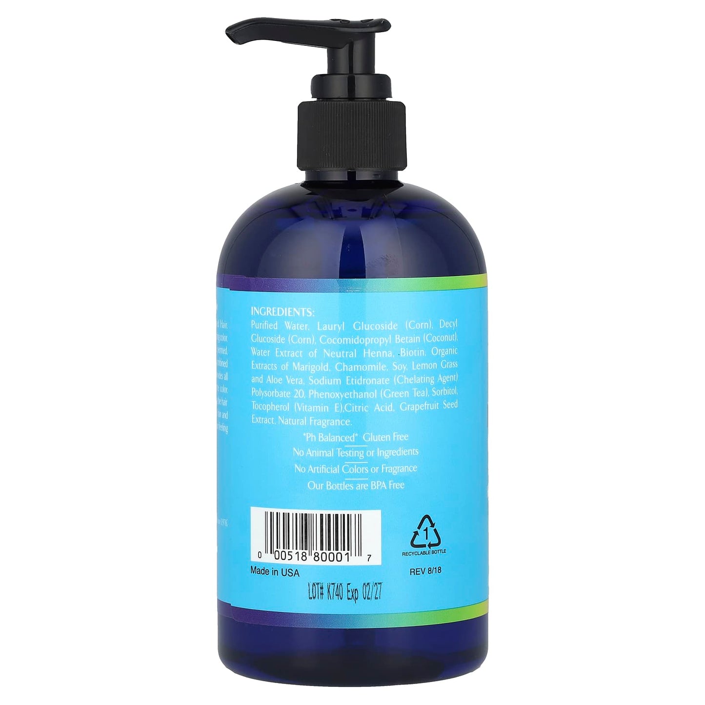 Rainbow Research, Henna & Biotin Herbal Shampoo, For Normal or Color Treated Hair, 12 fl oz (360 ml) - Image 2