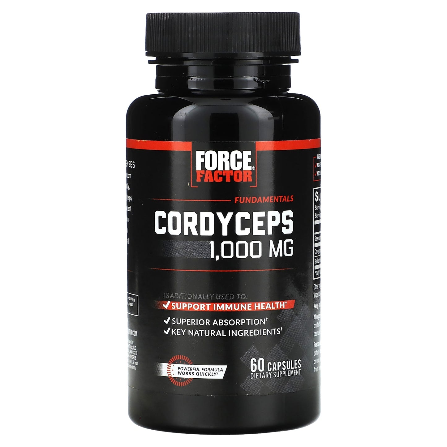 Cordyceps Supplement by Force Factor - 60 Capsules for Immune Health - Image 1