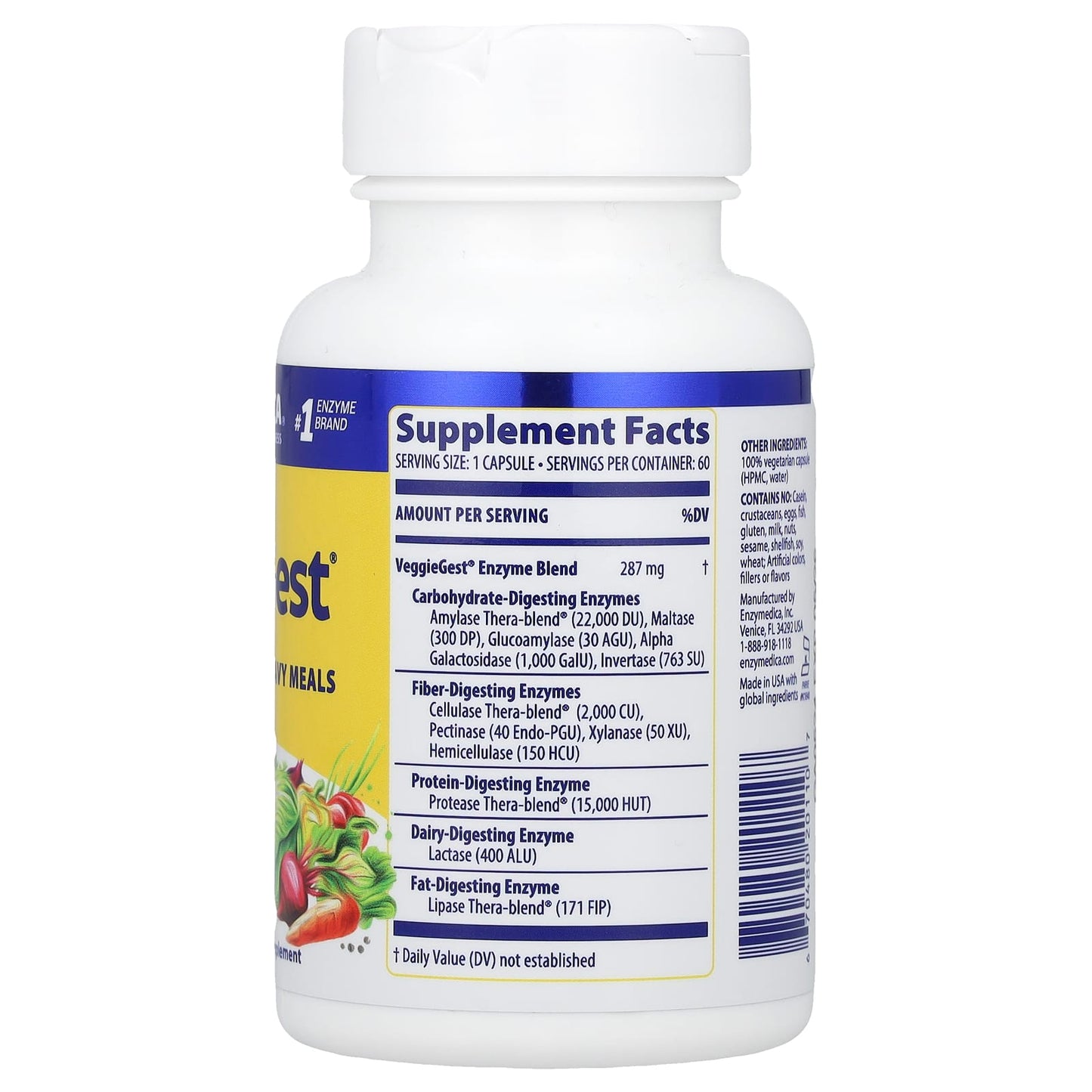 VeggieGest Enzyme Supplement for Digestive Health | Enzymedica - Image 2