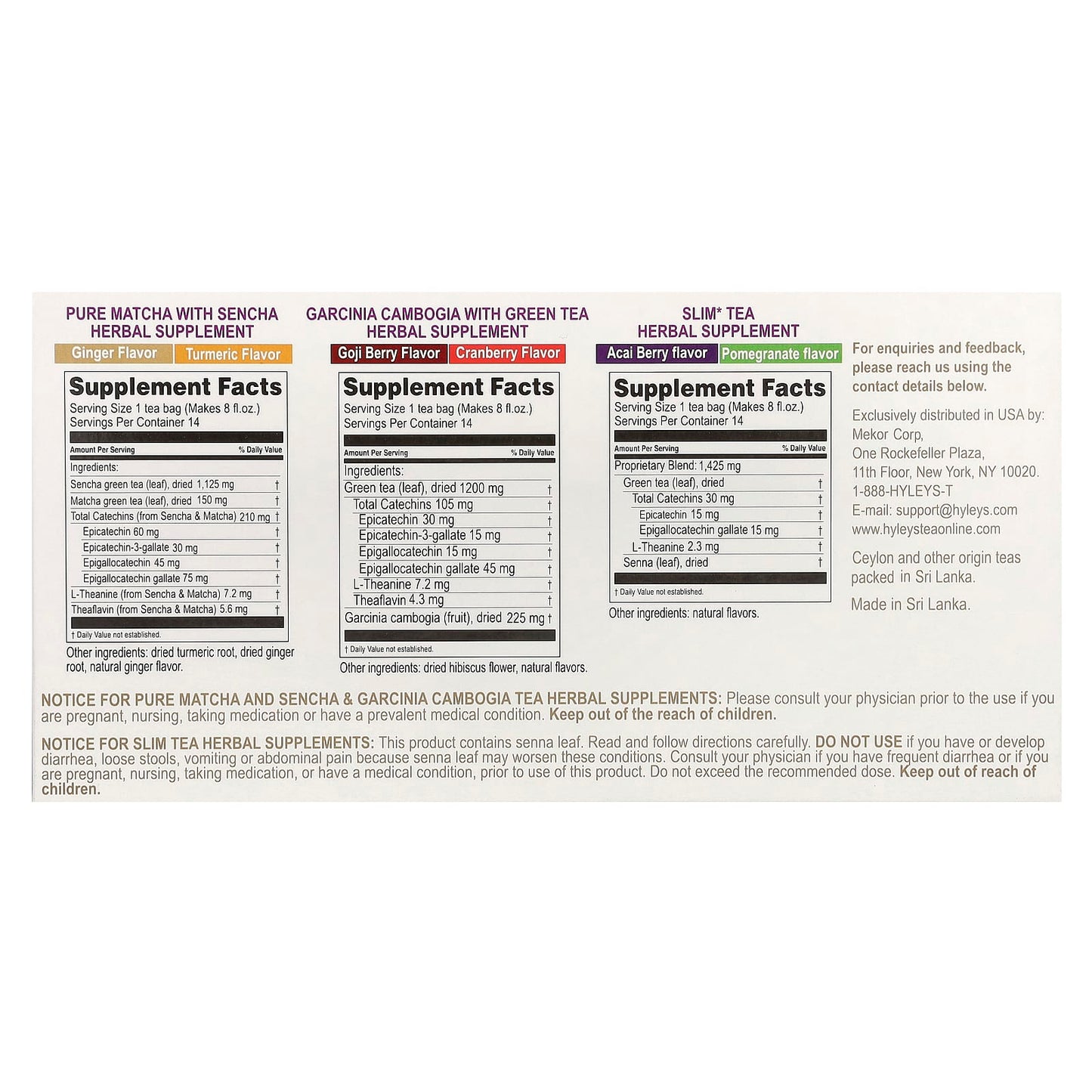 14-Day Weight Loss Tea Kit by Hyleys Tea, 42 Herbal Tea Bags - Image 2