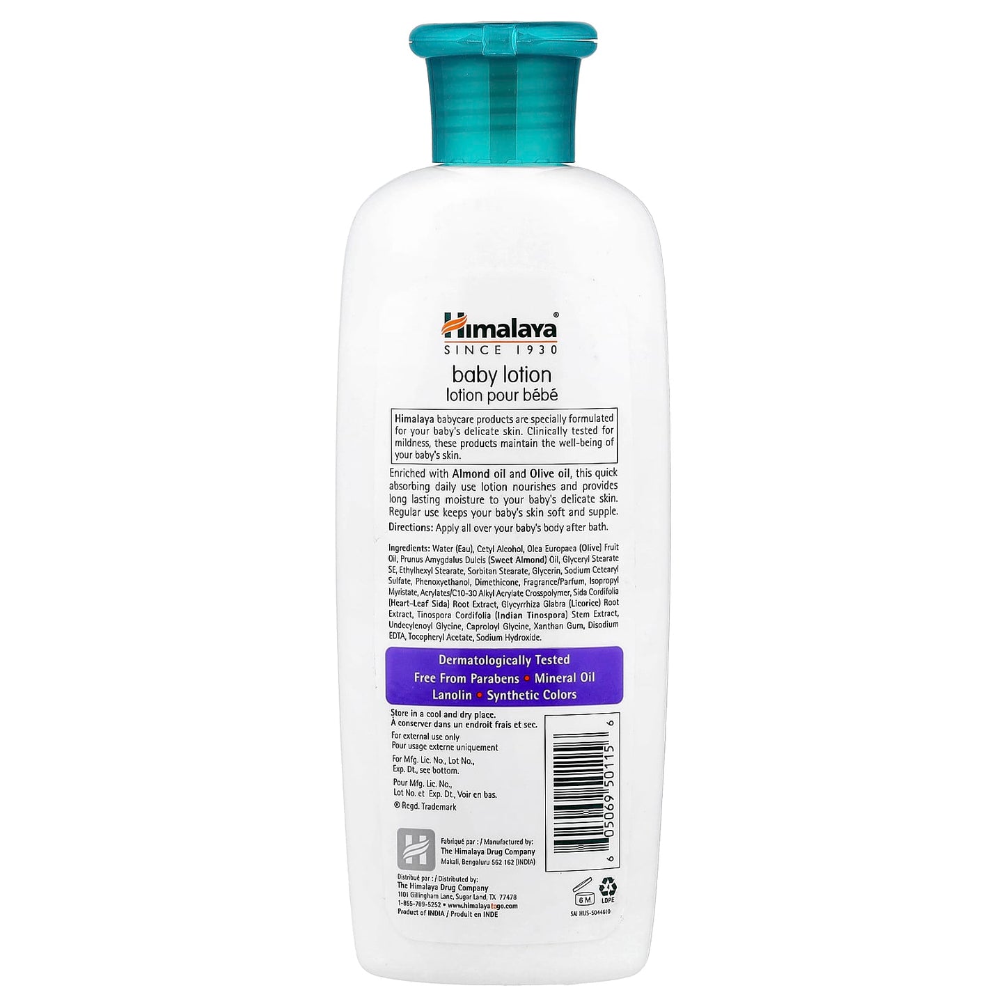 Himalaya Baby Lotion Almond Olive Oil 6.76 fl oz - Soothing & Moisturizing - Image 2