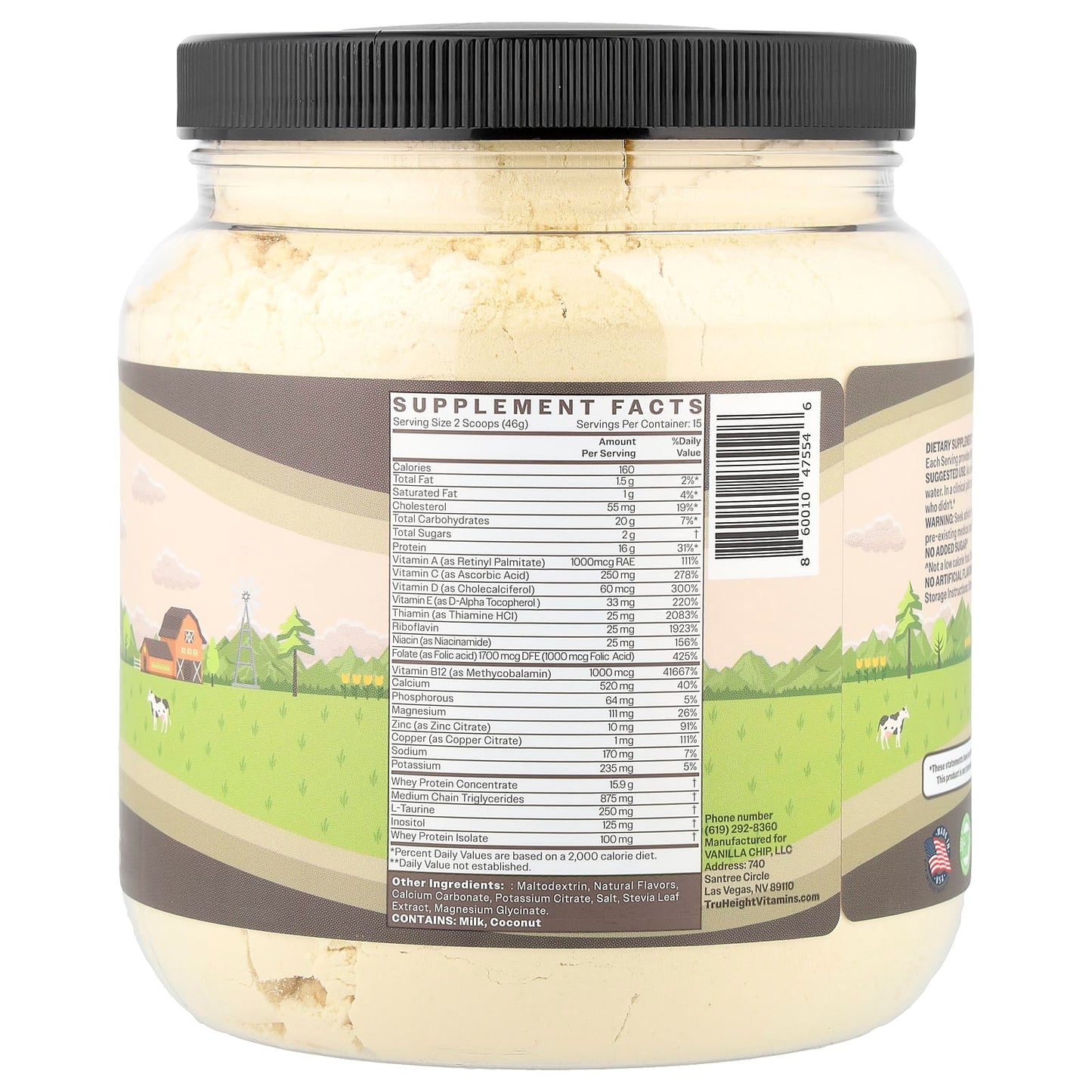 TruHeight, Growth Protein Shake, For Kids 5+, Vanilla, 1.5 lbs (682.5 g) - Image 2