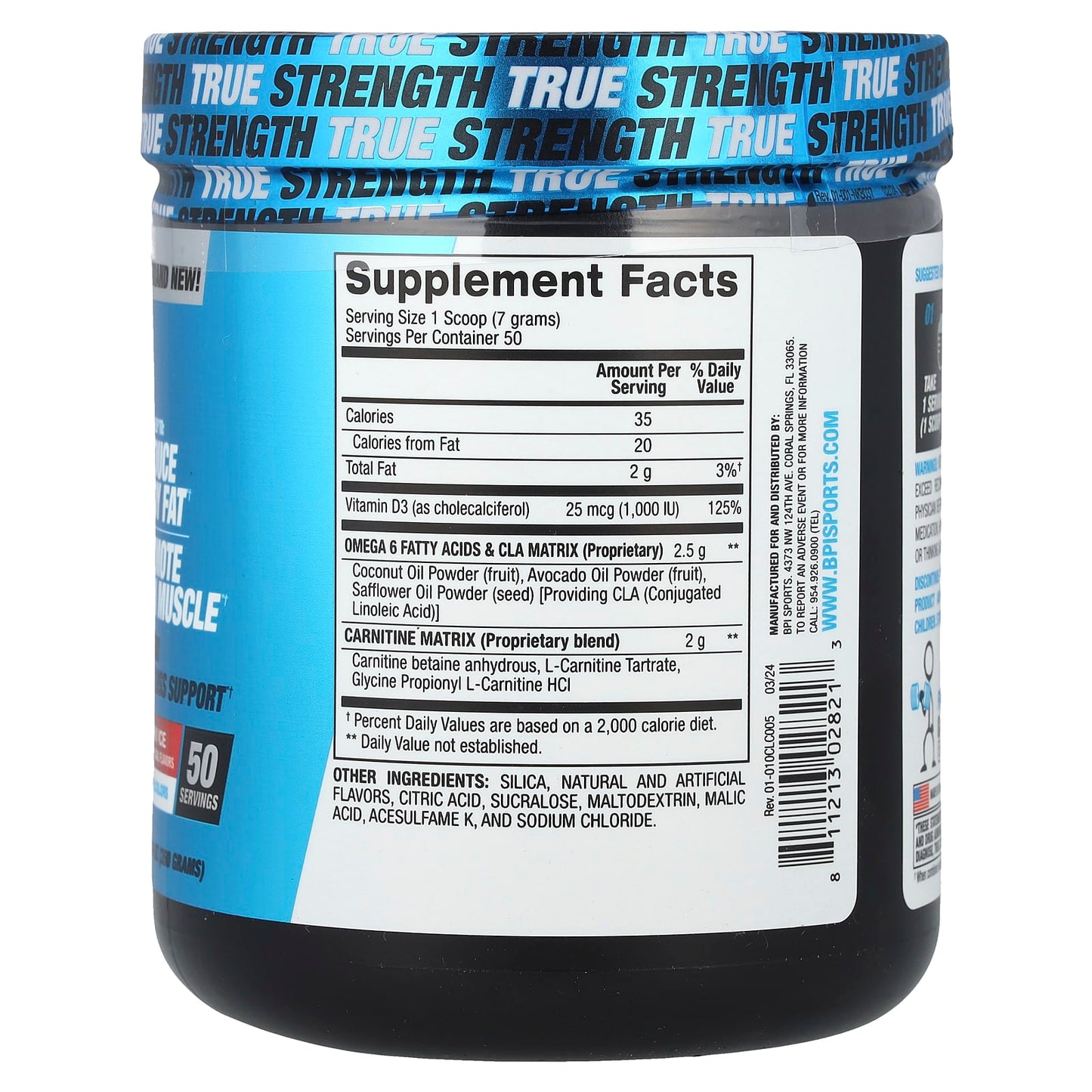 BPI Sports CLA + Carnitine Rainbow Ice Weight Loss Supplement - Image 2