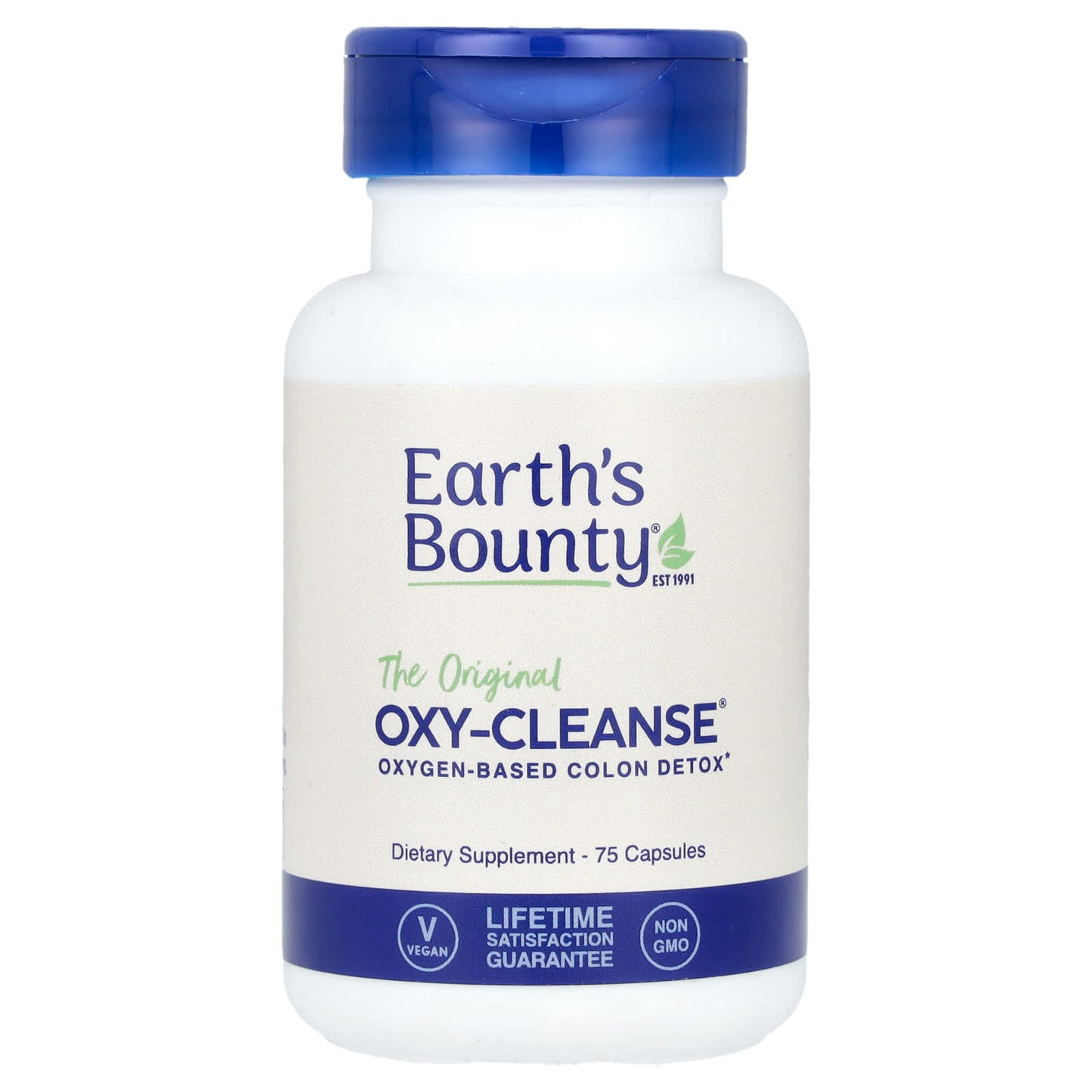 Oxygen-Based Colon Detox with Earth's Bounty Oxy-Cleanse, 75 Capsules - Image 1