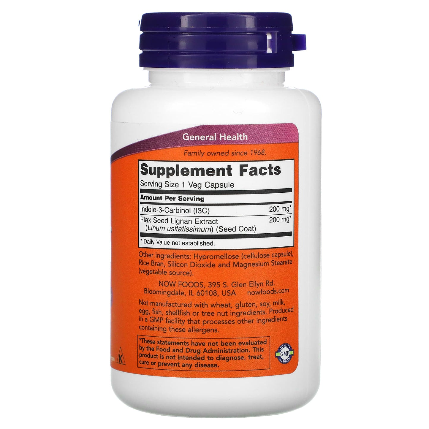 NOW Foods, Indole-3-Carbinol, 200 mg, 60 Veg Capsules - Image 2