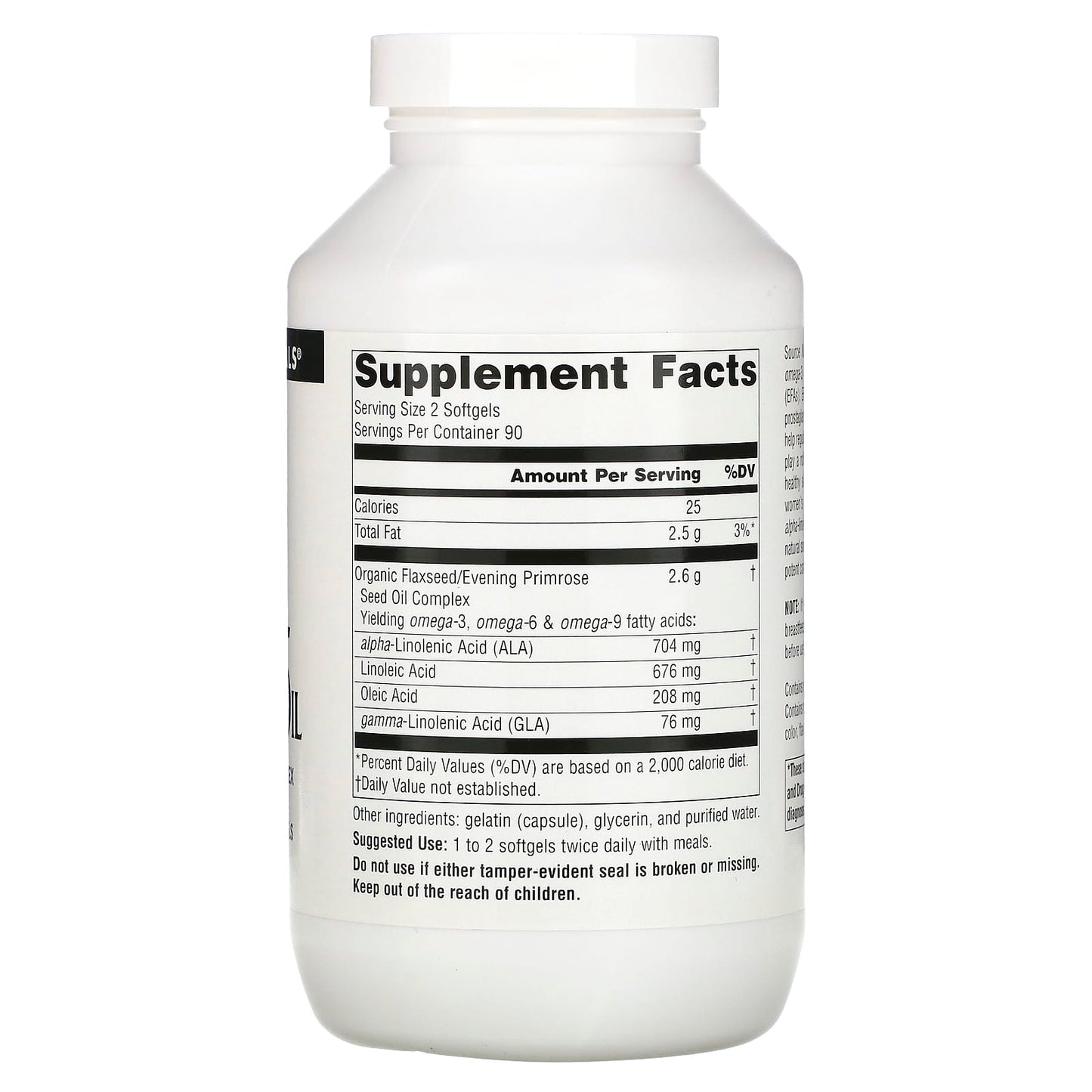 Source Naturals, Flax Seed-Primrose Oil, 1,300 mg, 180 Softgels - Image 2