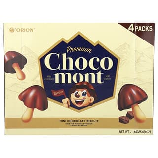 Premium Mini Chocolate Biscuits by Orion - 4 Packs, 30g Each