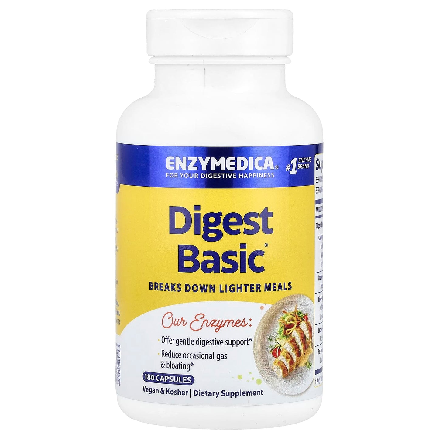 Digestive Health Made Easy - Enzymedica Digest Basic Capsules - Image 1