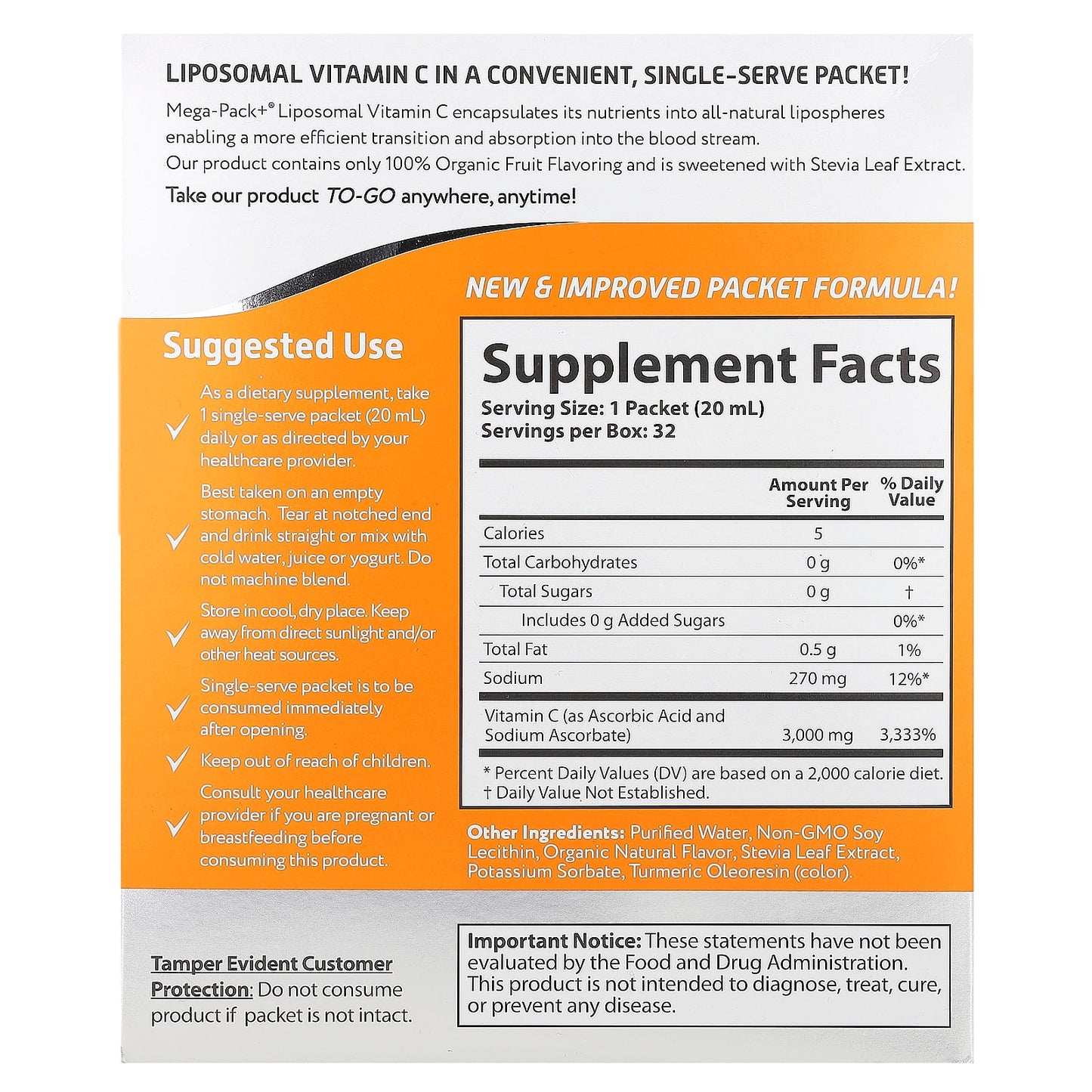 Liposomal Vitamin C by Aurora Nutrascience - 32 Single-Serve Packs - Image 2