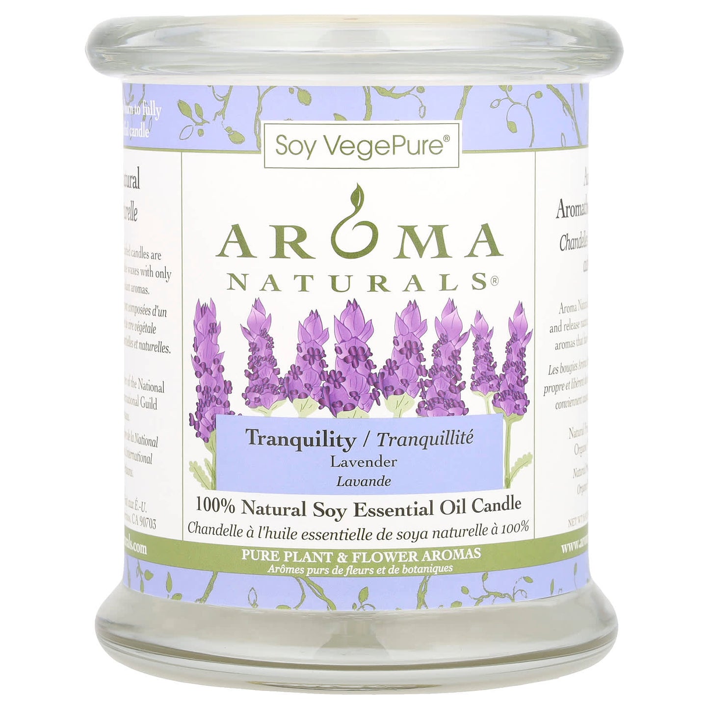 Tranquil Lavender Soy Candle | Natural Essential Oil Soy Wax | 45hr Burn - Image 1