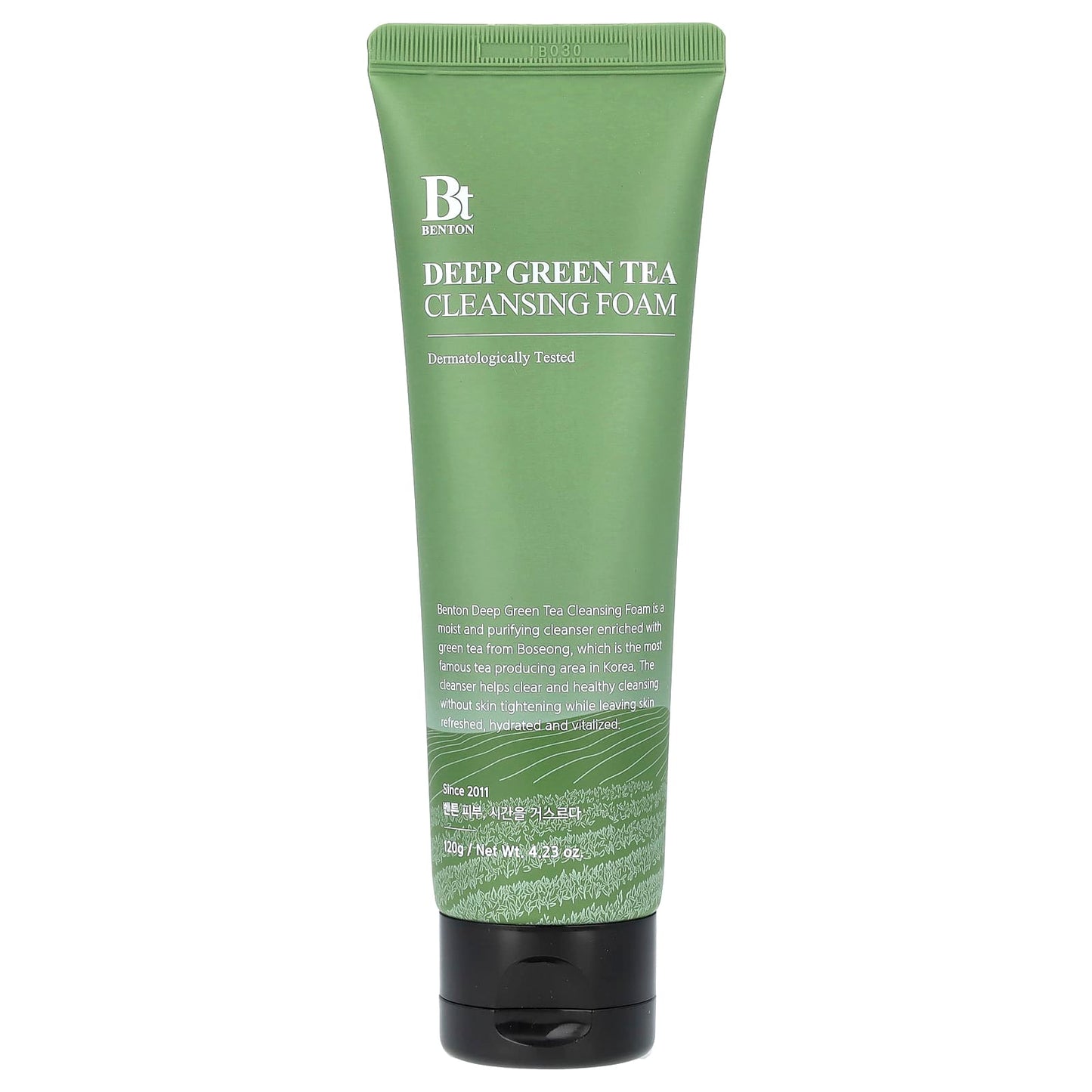 Benton Deep Green Tea Cleansing Foam 120ml for Refreshed, Hydrated Skin - Image 1