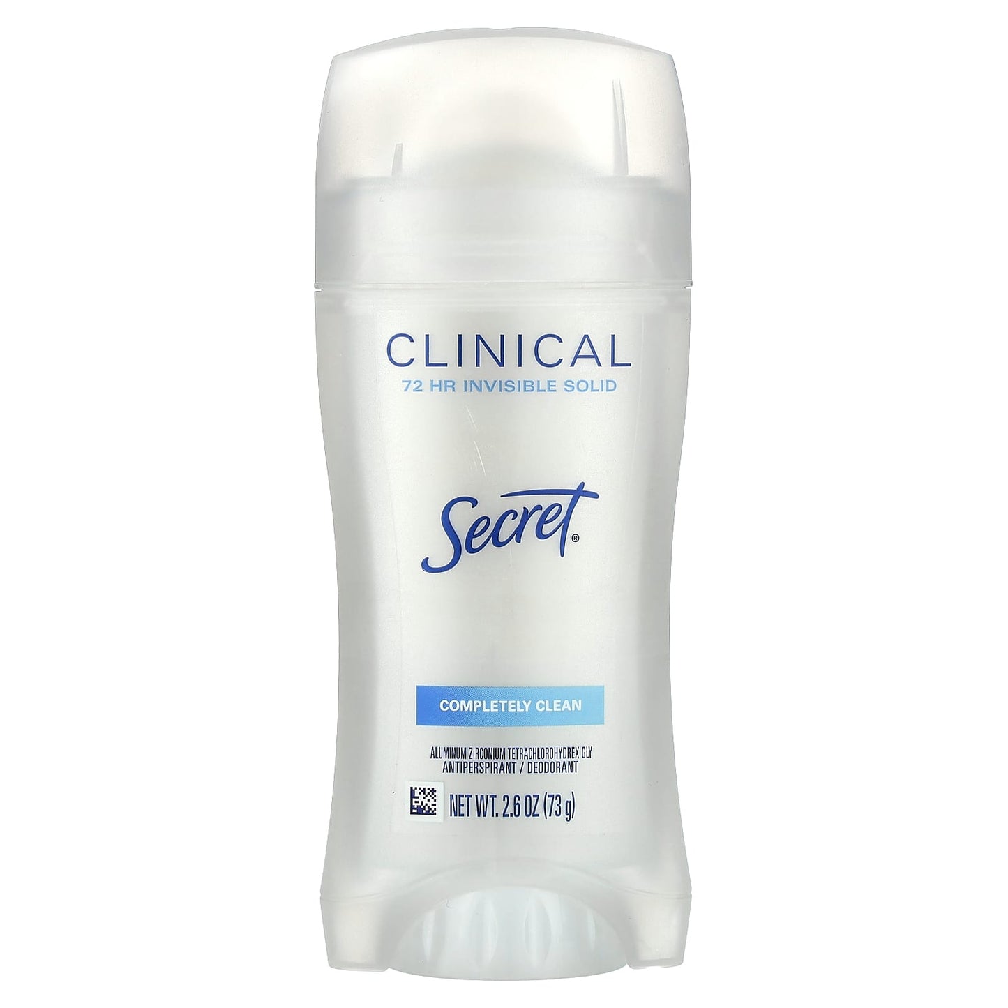 Secret, Clinical 72 HR Invisible Solid Deodorant, Completely Clean, 2.6 oz (73 g) - Image 1