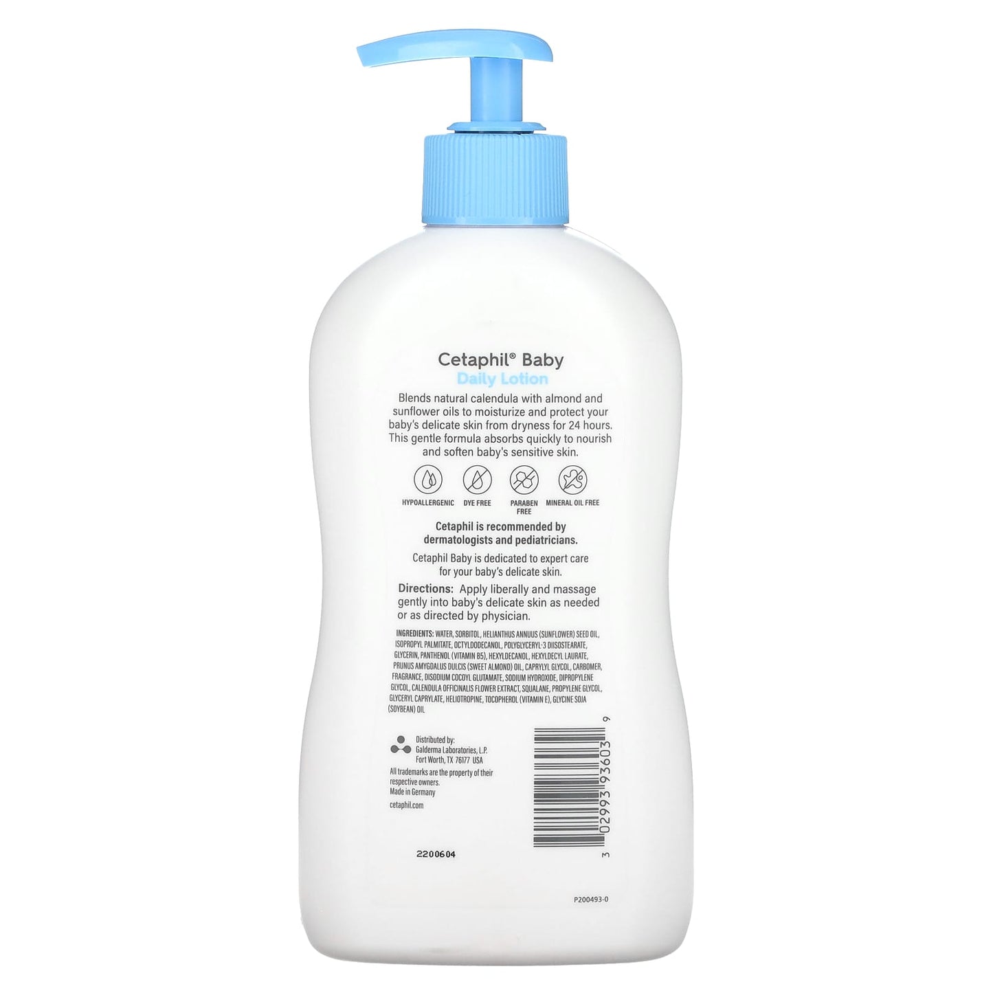 Cetaphil Baby Daily Lotion with Natural Calendula, 13.5 fl oz - Image 2