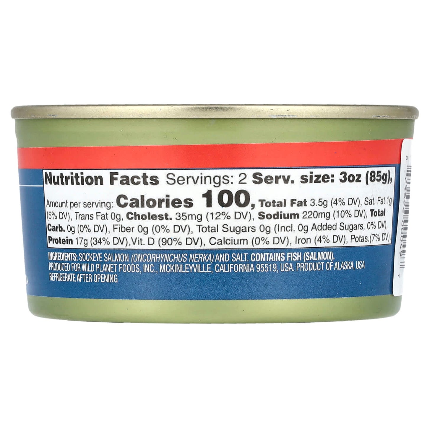 Wild Planet, Wild Sockeye Salmon, Skinless & Boneless, 6 oz (170 g)