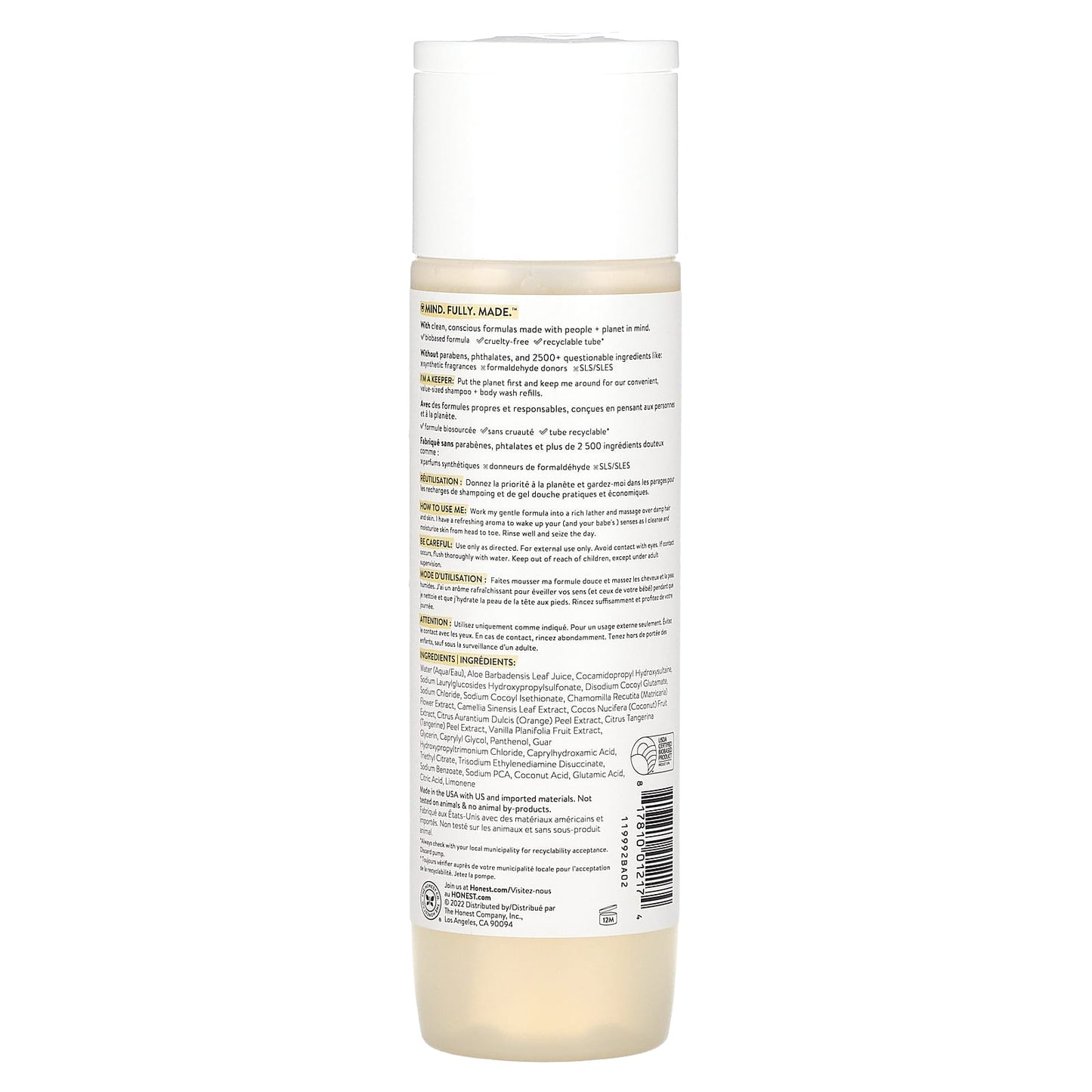 The Honest Company, Refresh Shampoo + Body Wash, Citrus Vanilla , 10 fl oz (295 ml) - Image 2