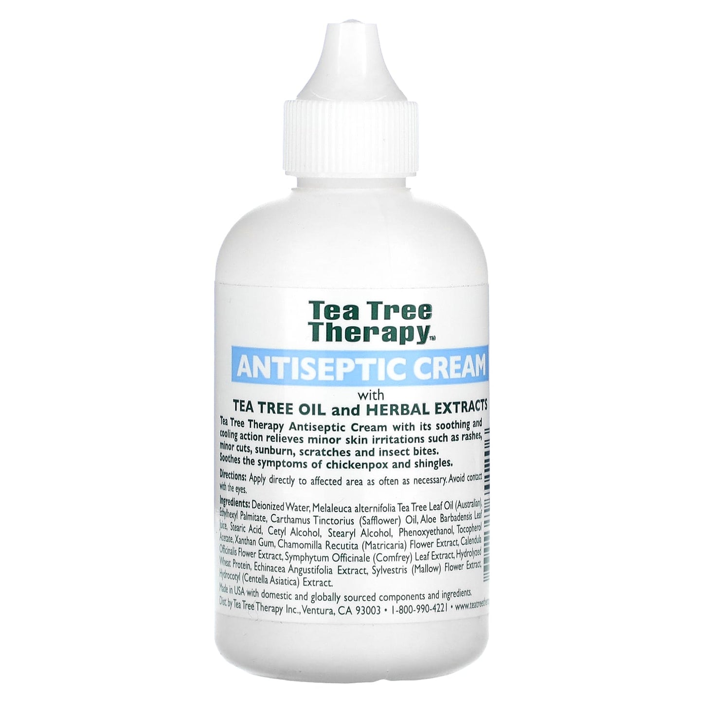 Tea Tree Therapy, Antiseptic Cream, With Tea Tree Oil and Herbal Extracts, 4 fl oz (118 ml) - Image 2