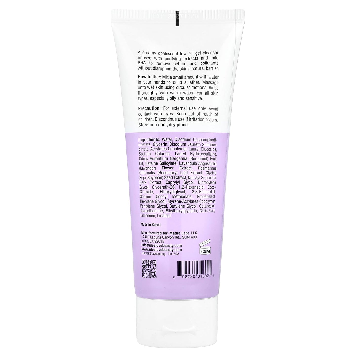 Idealove Low pH Mystical Cleansing Gel for Sensitive Skin - Image 2
