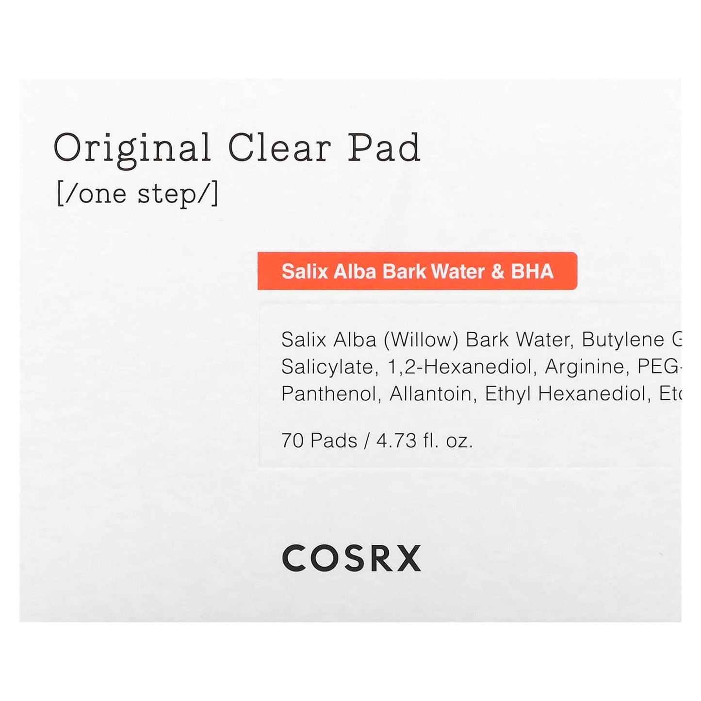 CosRx One Step Clear Pad, 70 Pads - Balance Skin pH & Control Oil - Image 2