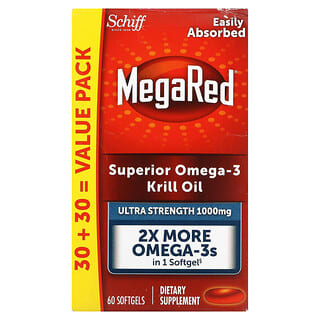 Schiff MegaRed Superior Omega-3 Krill Oil 1000mg 60 Softgels