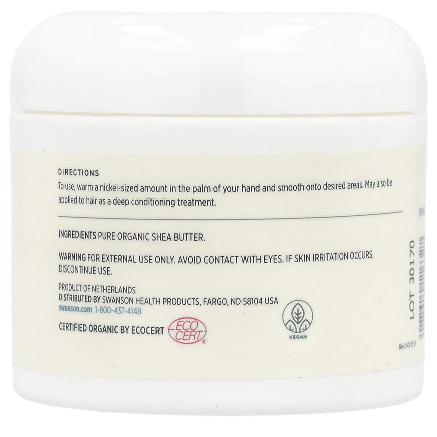 Swanson, Organic Shea Butter, 4 fl oz (118 ml) - Image 2