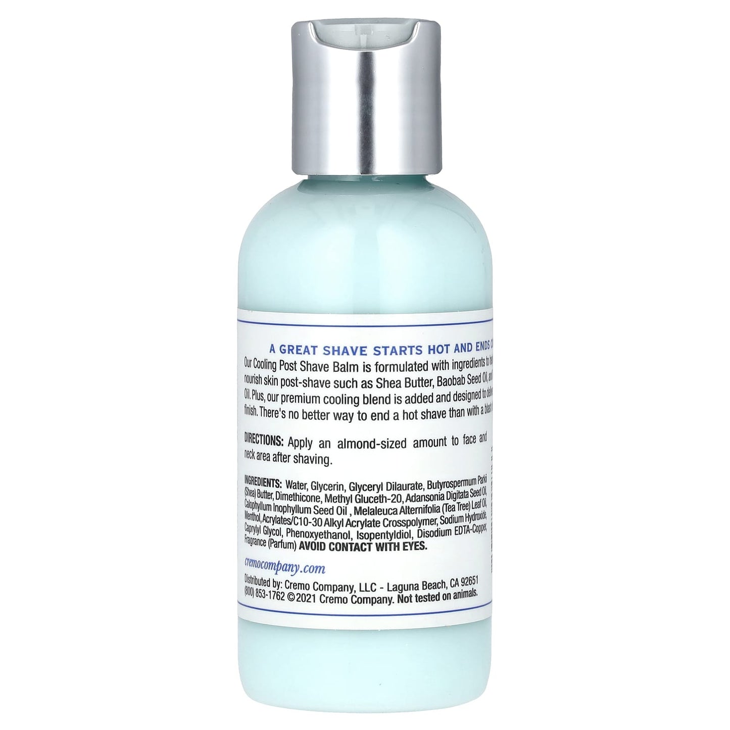 Cremo Refreshing Mint Post Shave Balm, 4 fl oz (118 ml) - Image 2