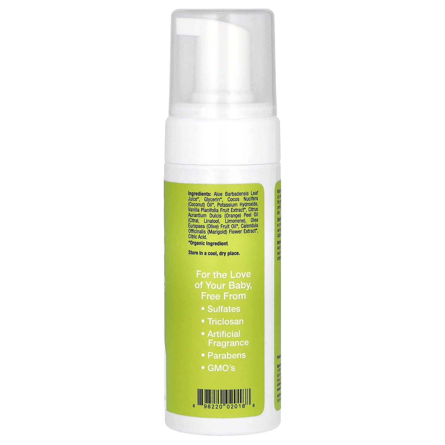 Sweet Orange Vanilla Castile Baby Wash - Gentle & Organic, 5 fl oz - Image 2
