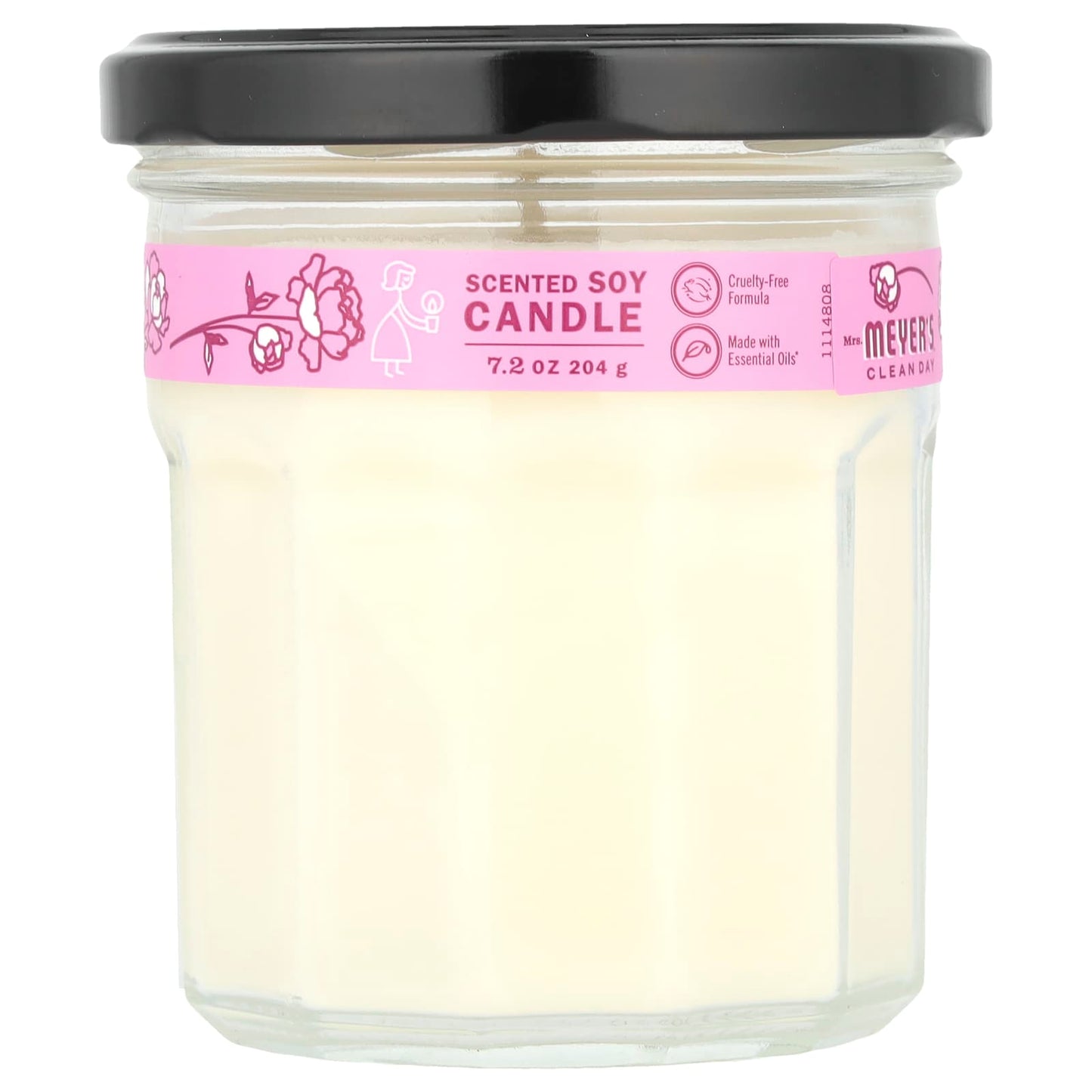 Mrs. Meyers Clean Day, Scented Soy Candle, Peony, 7.2 oz (204 g) - Image 1