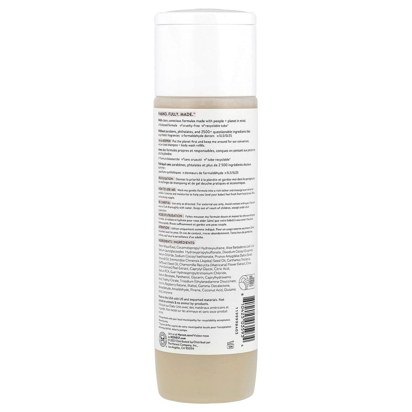 The Honest Company, Nourish™, Shampoo + Body Wash, Sweet Almond, 10 fl oz (295 ml) - Image 2