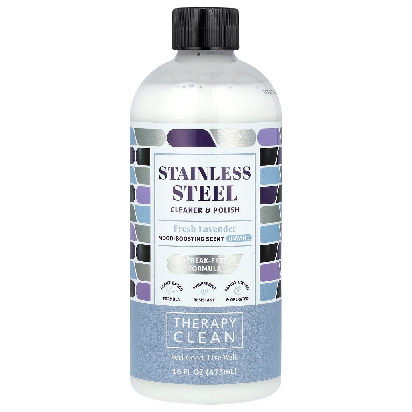 Therapy Clean, Stainless Steel, Cleaner & Polish, Fresh Lavender , 16 fl oz (473 ml) - Image 1