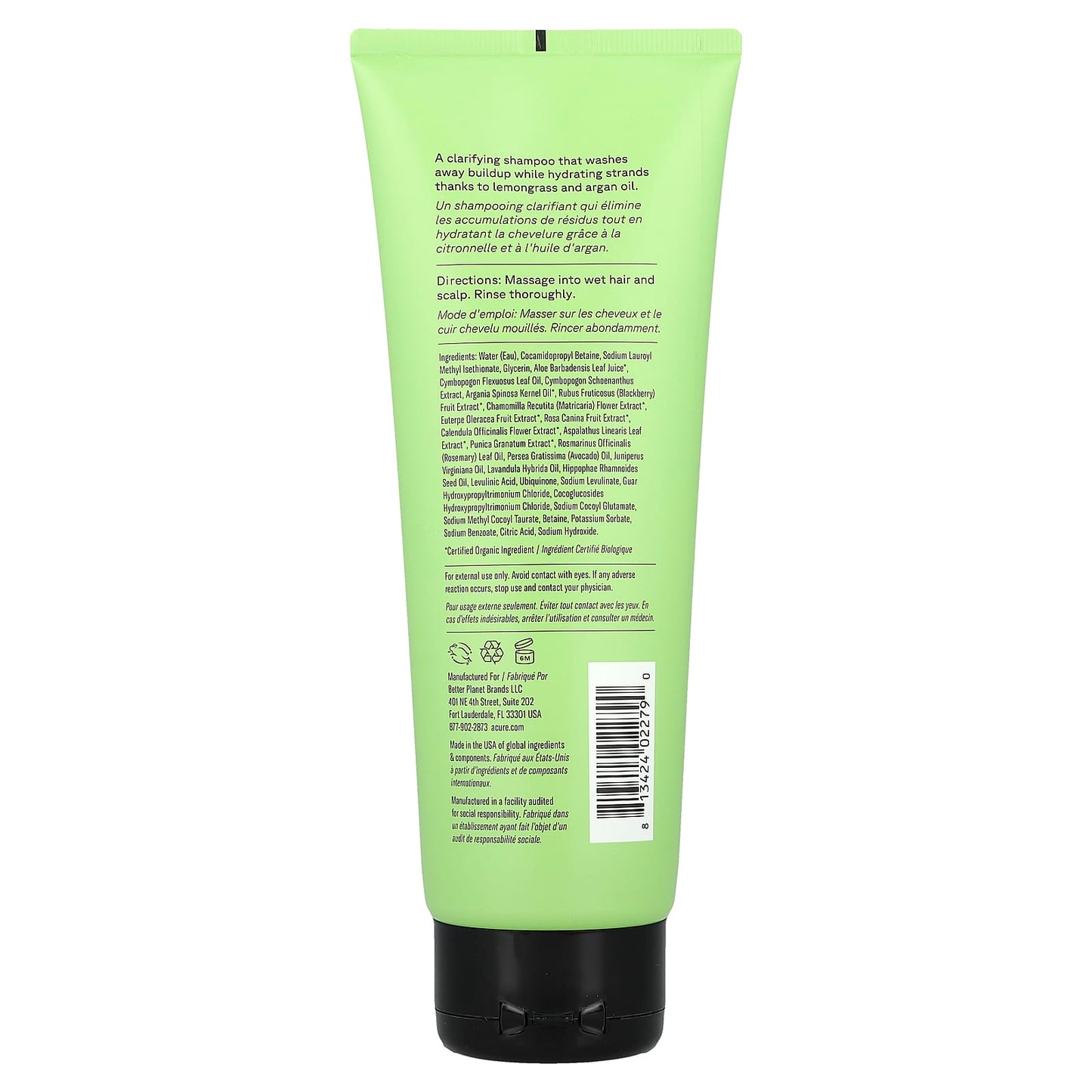 Clarifying Shampoo for Healthy Hair - Lemongrass & Argan Oil by Acure - Image 2