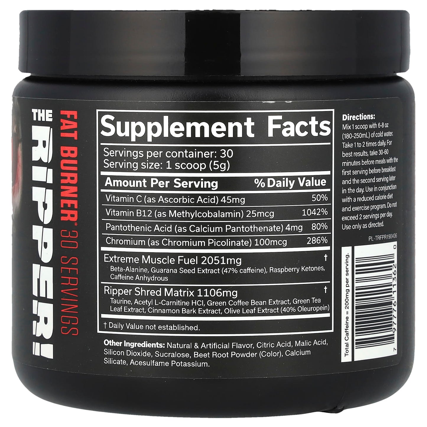 JNX Sports, The Ripper, Fat Burner, Fruit Punch, 5.3 oz (150 g)
