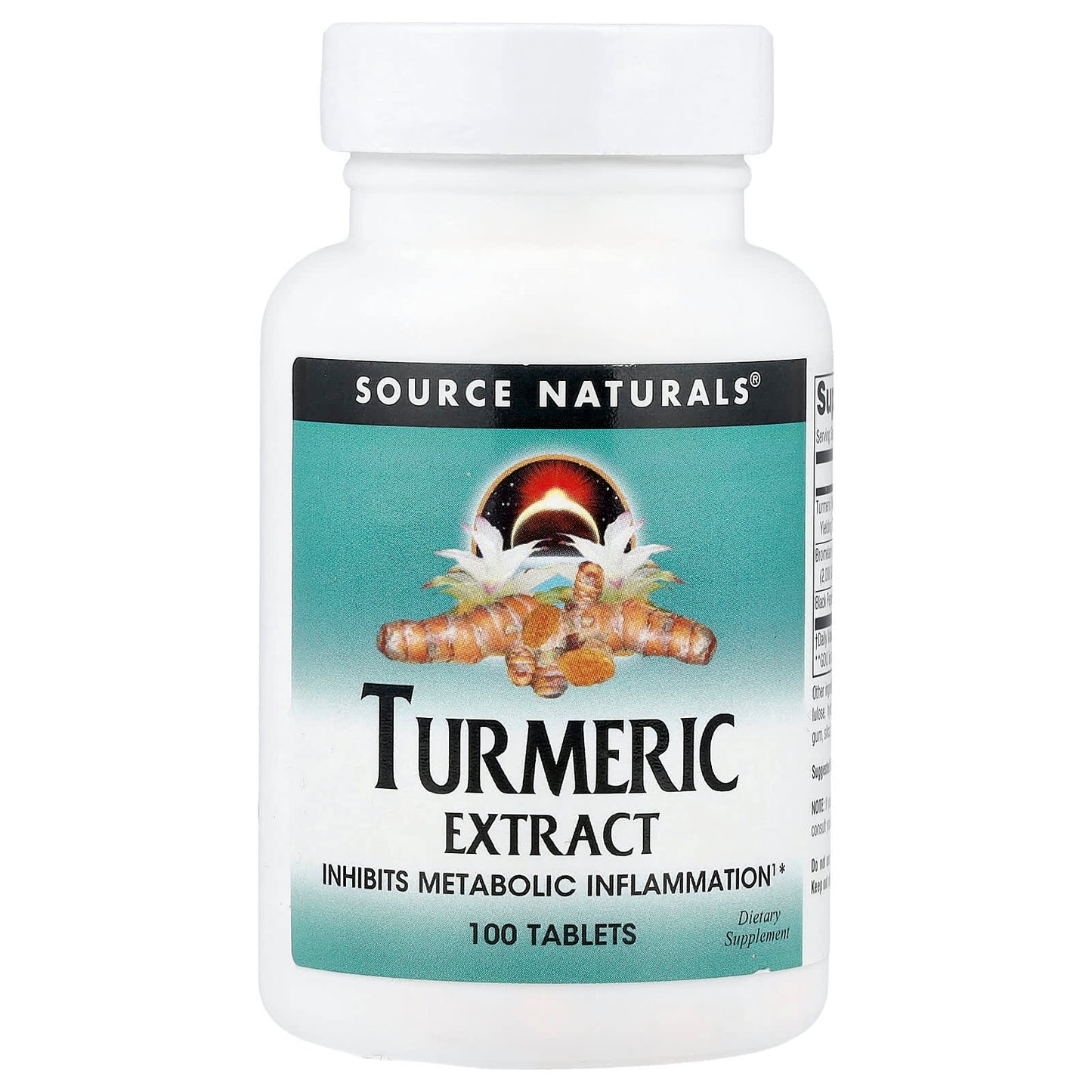 Source Naturals, Turmeric Extract, 100 Tablets - Image 1
