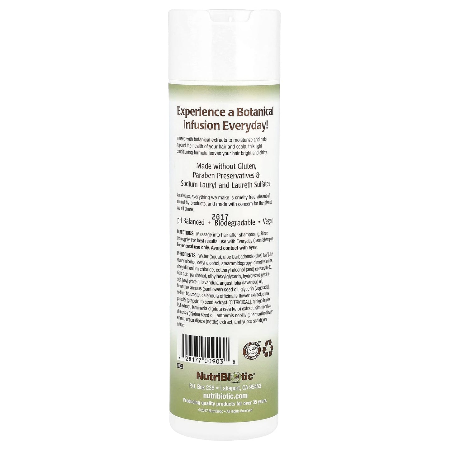 NutriBiotic, Everyday Clean Conditioner, Botanical Blend, For Normal to Oily Hair, 10 fl oz (296 ml) - Image 2