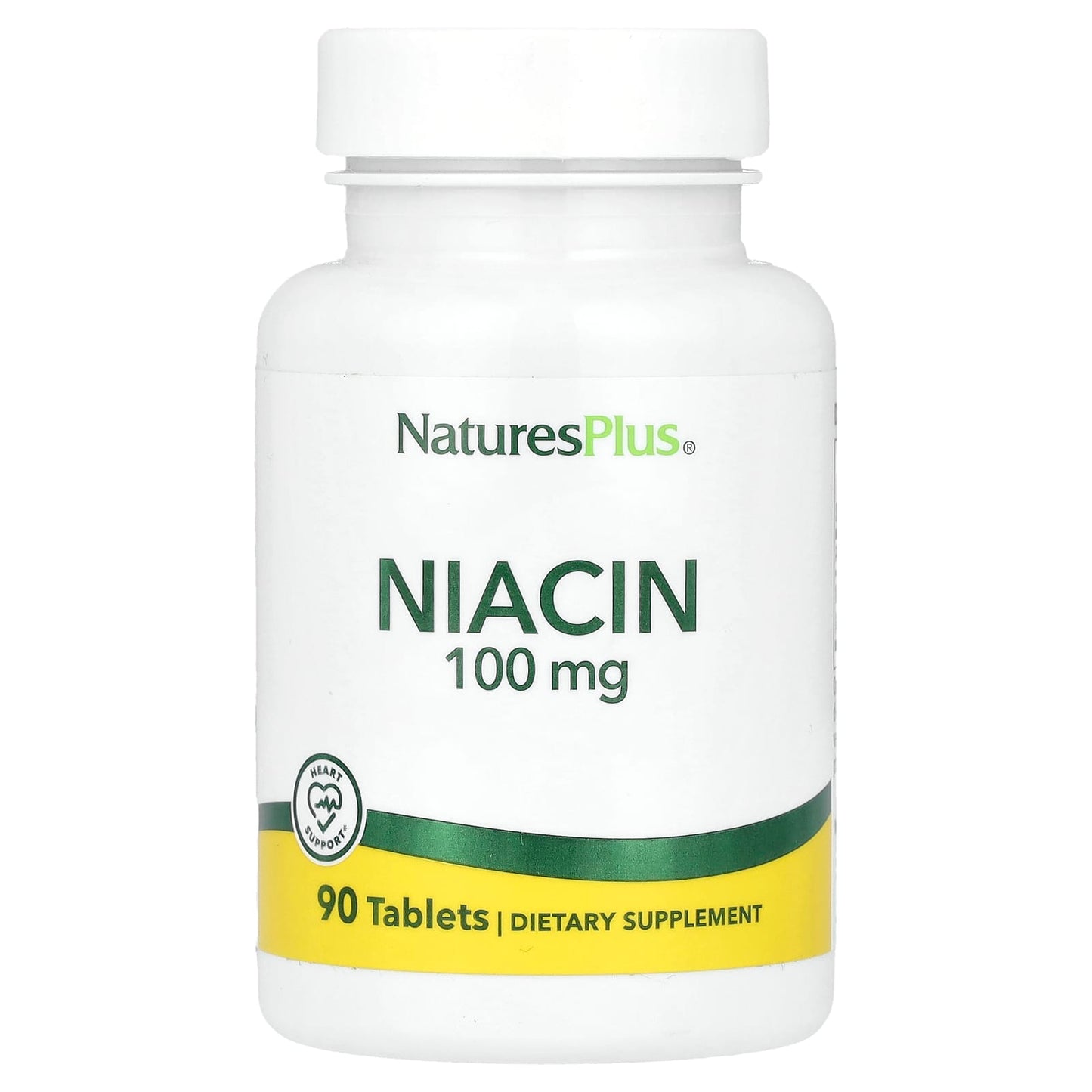 NaturesPlus, Niacin, 100 mg, 90 Tablets - Image 1