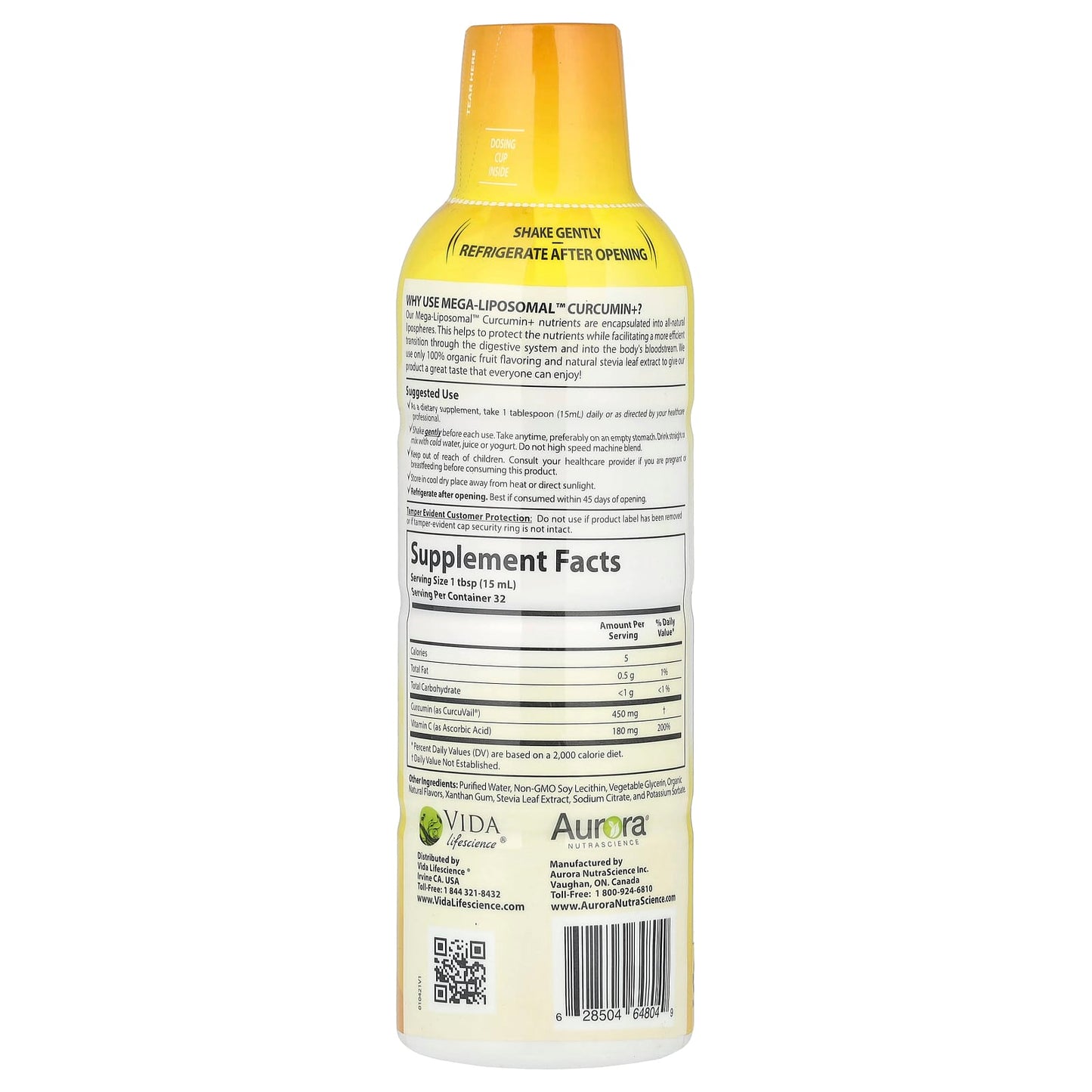 Unlock Curcumin Potential with Aurora Nutrascience Mega-Liposomal Curcumin+ - Image 2