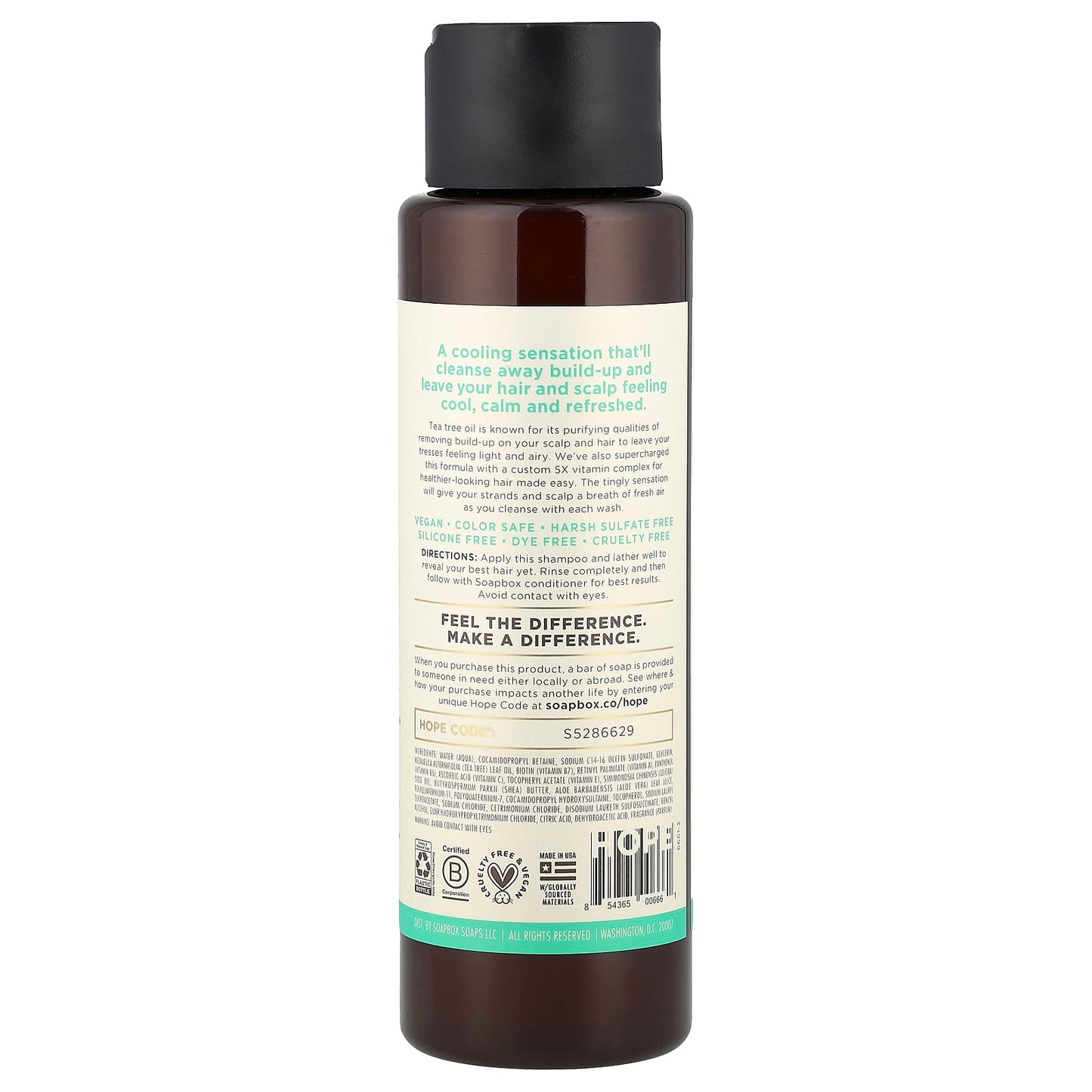 Soapbox, Tea Tree Deeply Cleansing Shampoo, Clean & Purify, 16 fl oz (473 ml) - Image 2