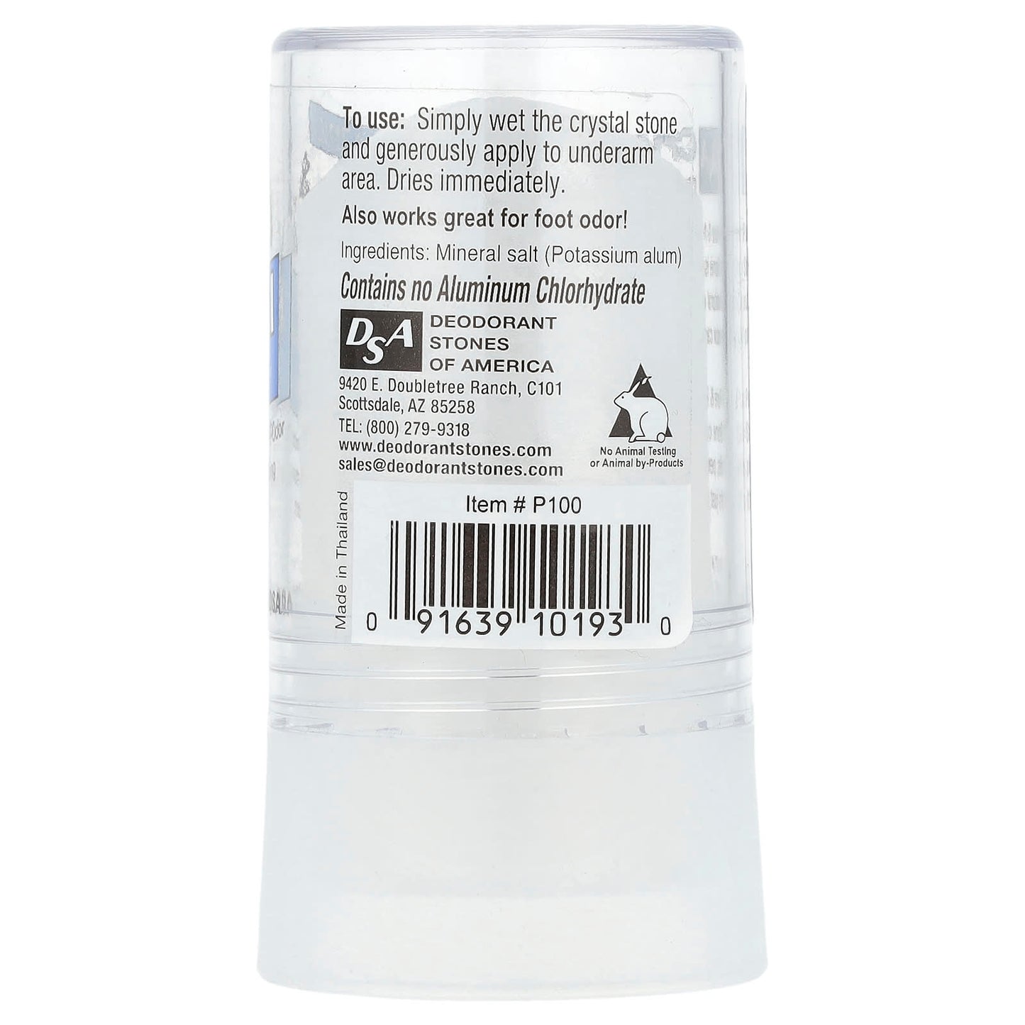 Thai Deodorant Stone, Pure & Natural, Crystal Deodorant Stone™, Unscented, 4.25 oz (120 g) - Image 2